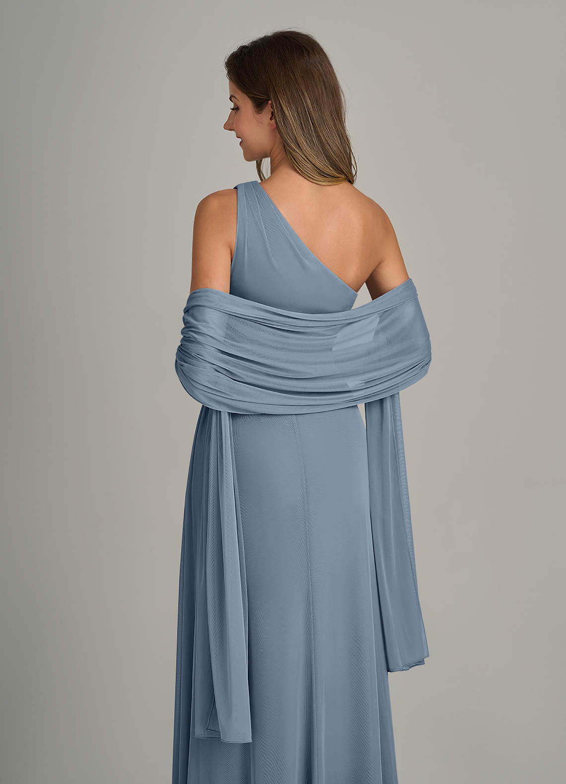 front Azazie Scialle In Rete In Colore Abbinato