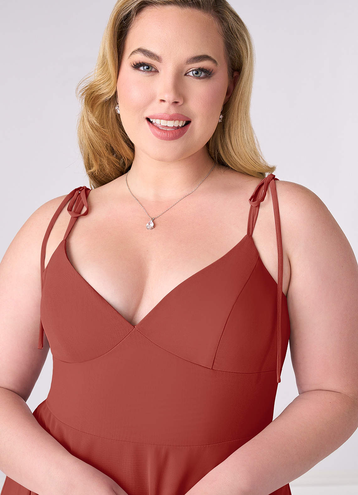 Barbie ♥ Azazie Schlussverkauf A-Linie Schleifen Chiffon Kleid Agave image8