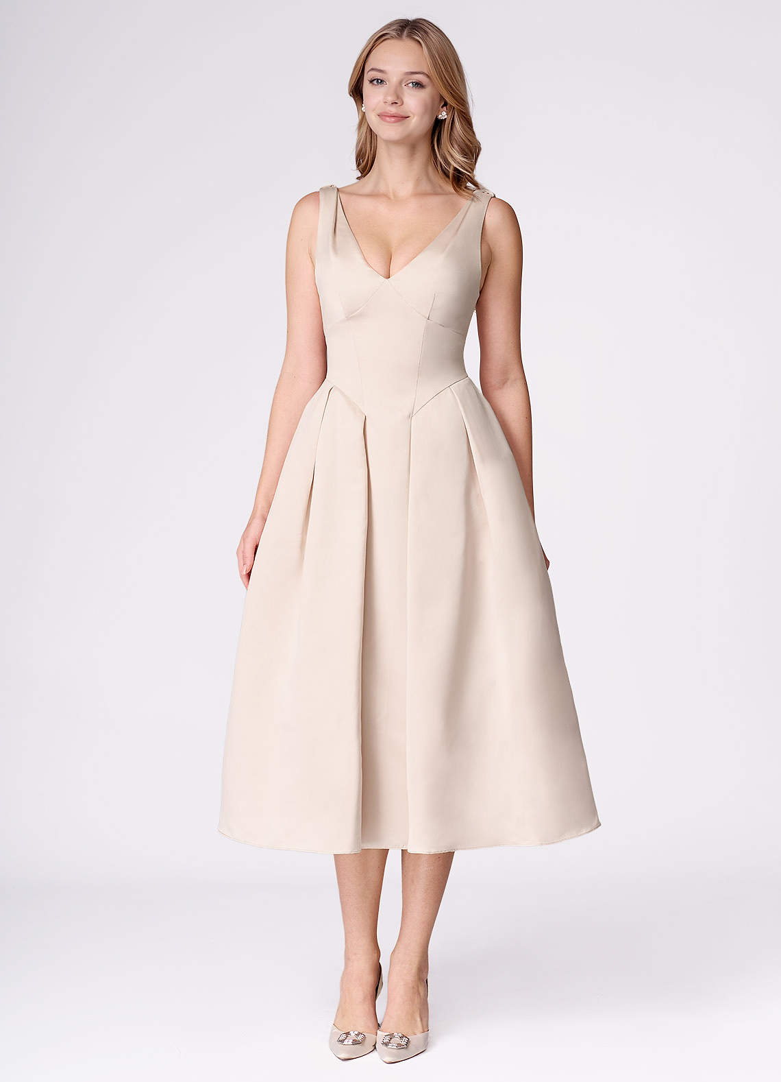 Liora Cream Midi Dress image1