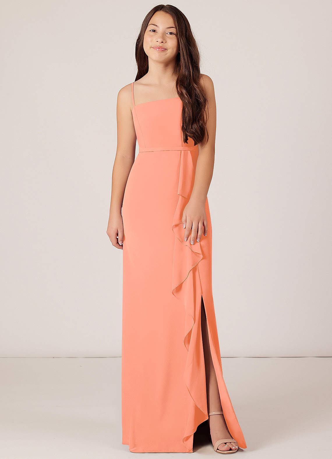 Azazie Kaylee Junior Bridesmaid Dress in Sunset | Azazie