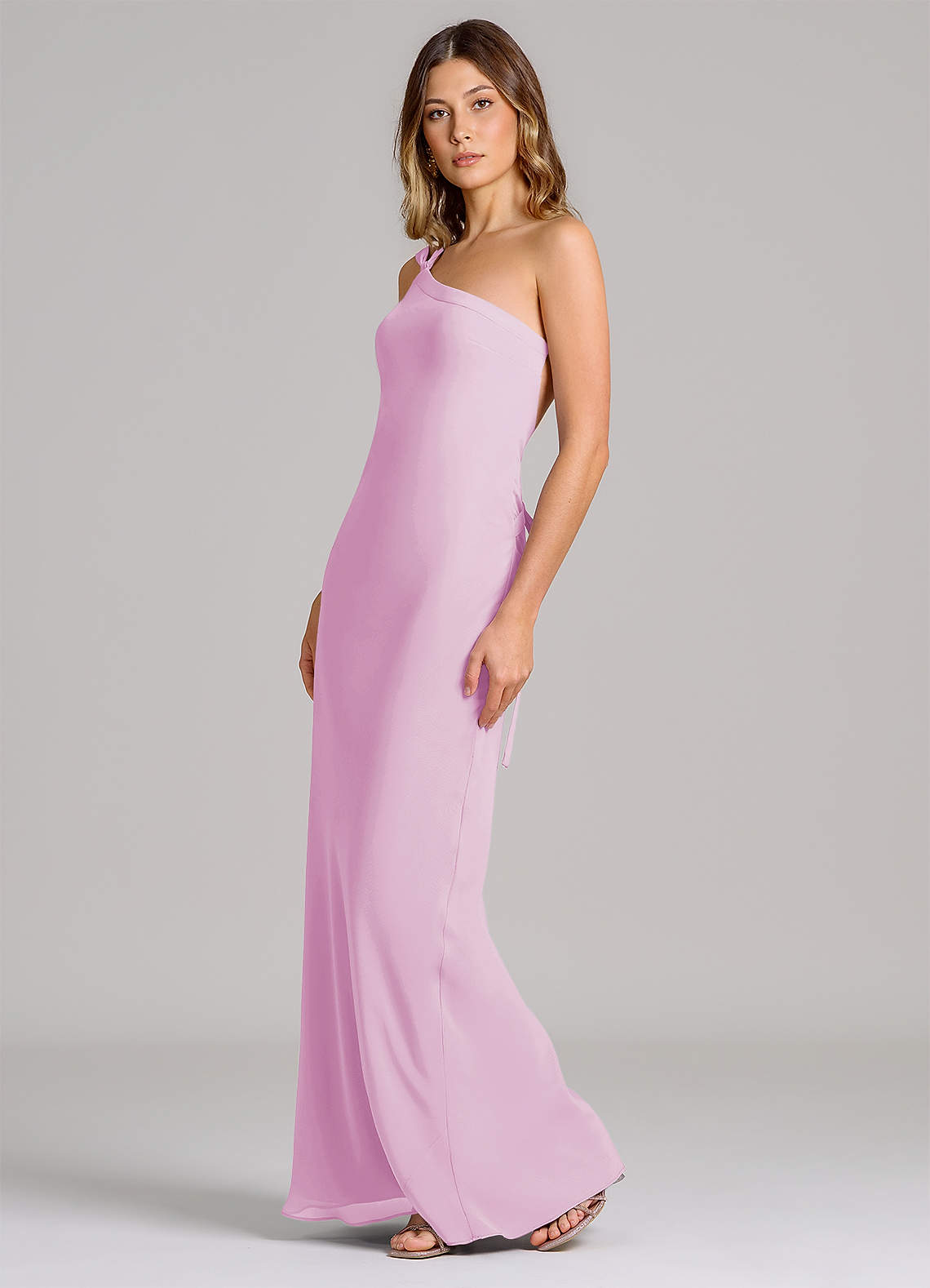 Azazie Monroe Ready to Ship Candy Pink Chiffon Bridesmaid Dresses | Azazie