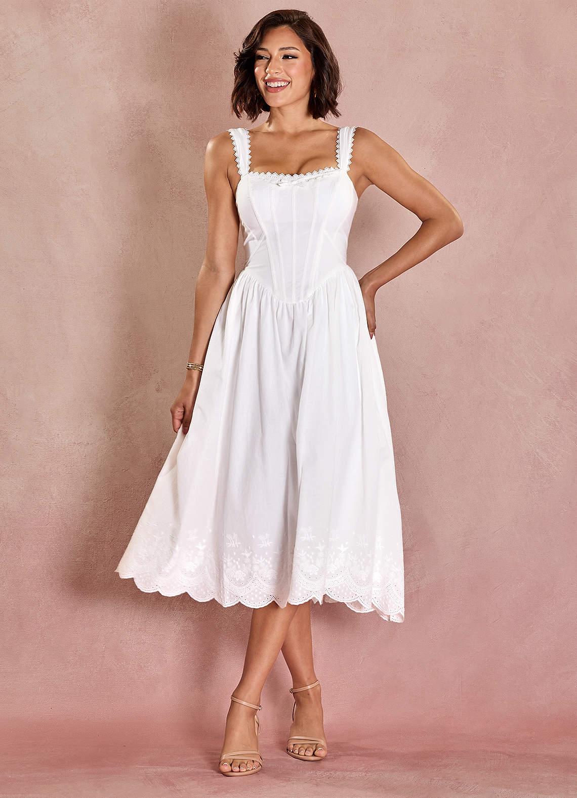 white christmas dresses White Cut Out Maxi Dress main image 0