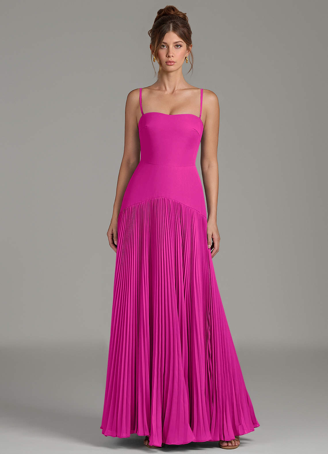 fuchsia chiffon maxi dress Women's Deep Fuchsia Chiffon Strappy Cut Out Maxi Dress