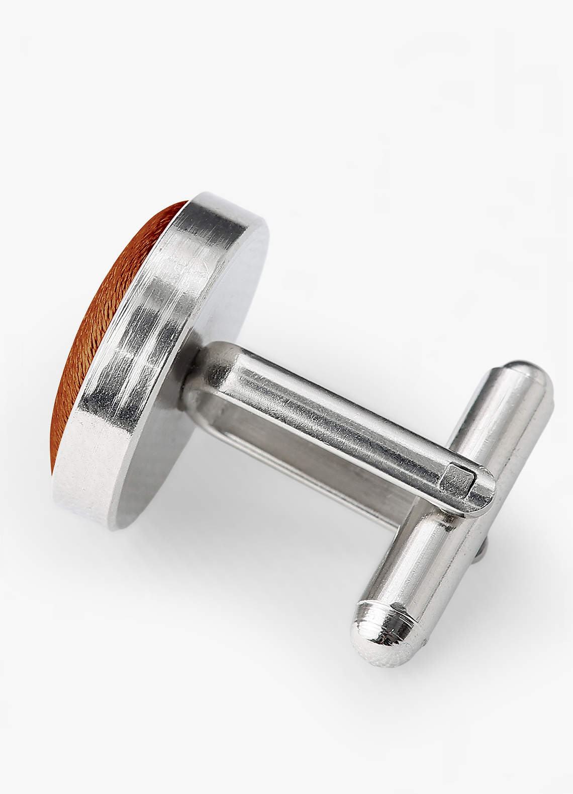 front 둥근 메탈릭 새틴 커프스 단추