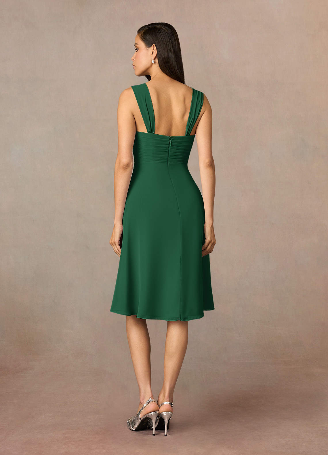 slim fit dress slacks Sample Dusty Olive Ryah Velvet Dress main image 0