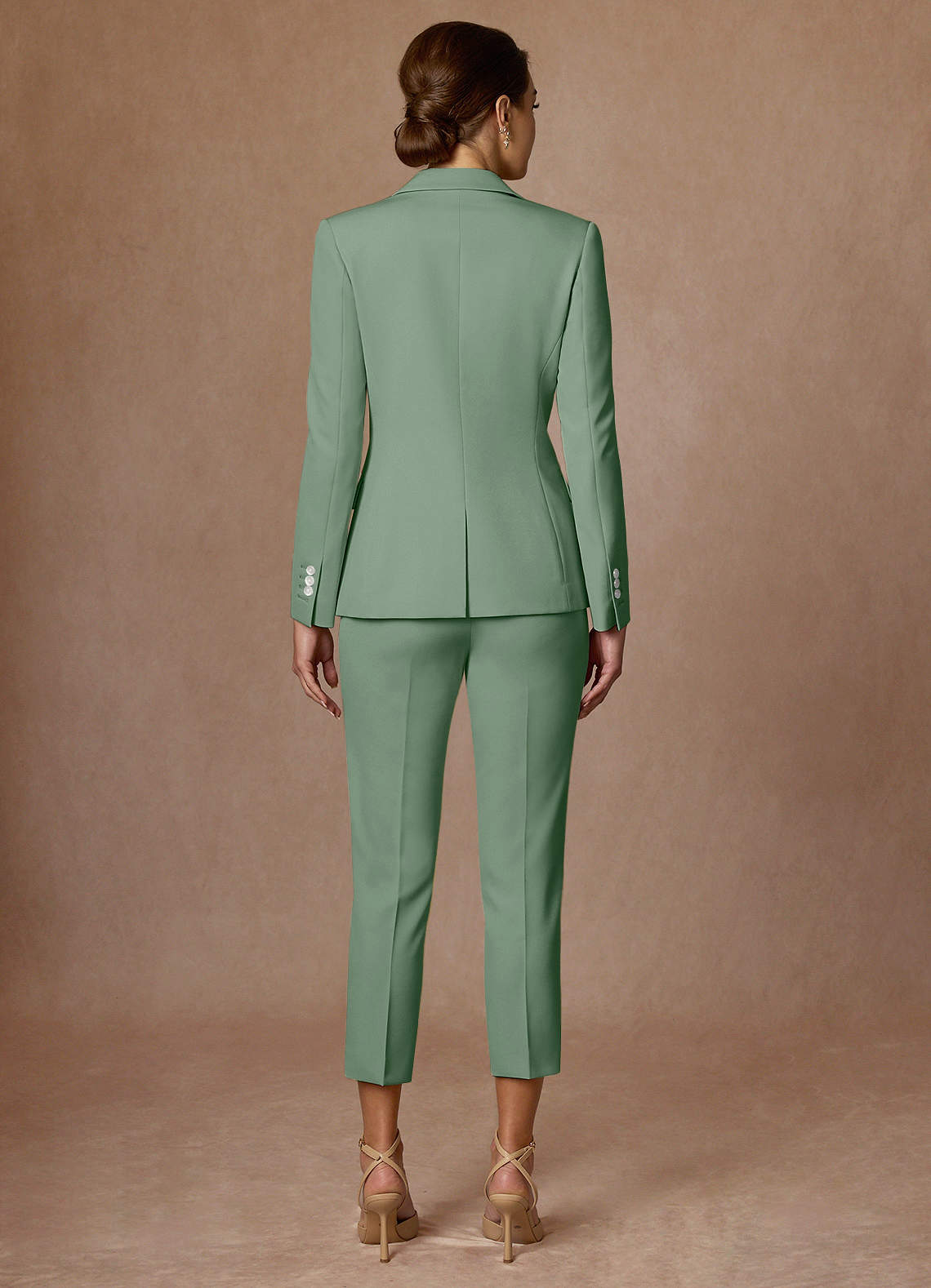 front Kennedy Matcha Structured Stretch Dress Pants