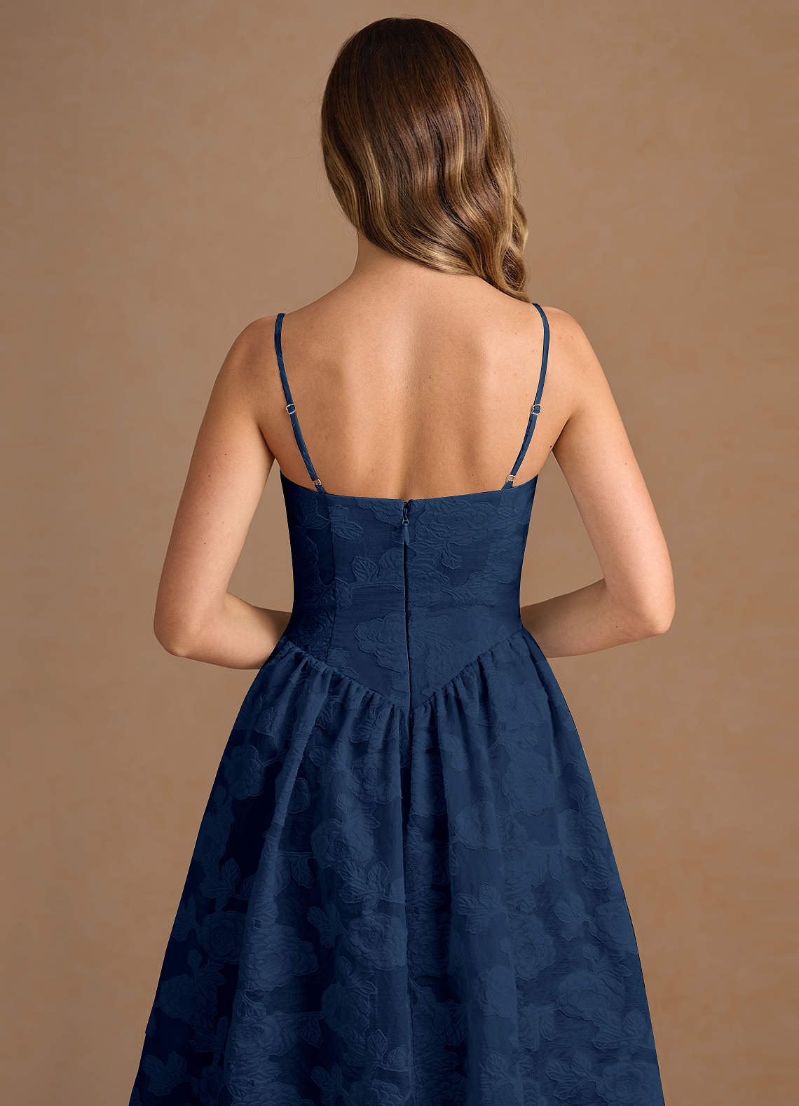 Celestine Dark Navy Midi Dress Ready to Ship | Azazie