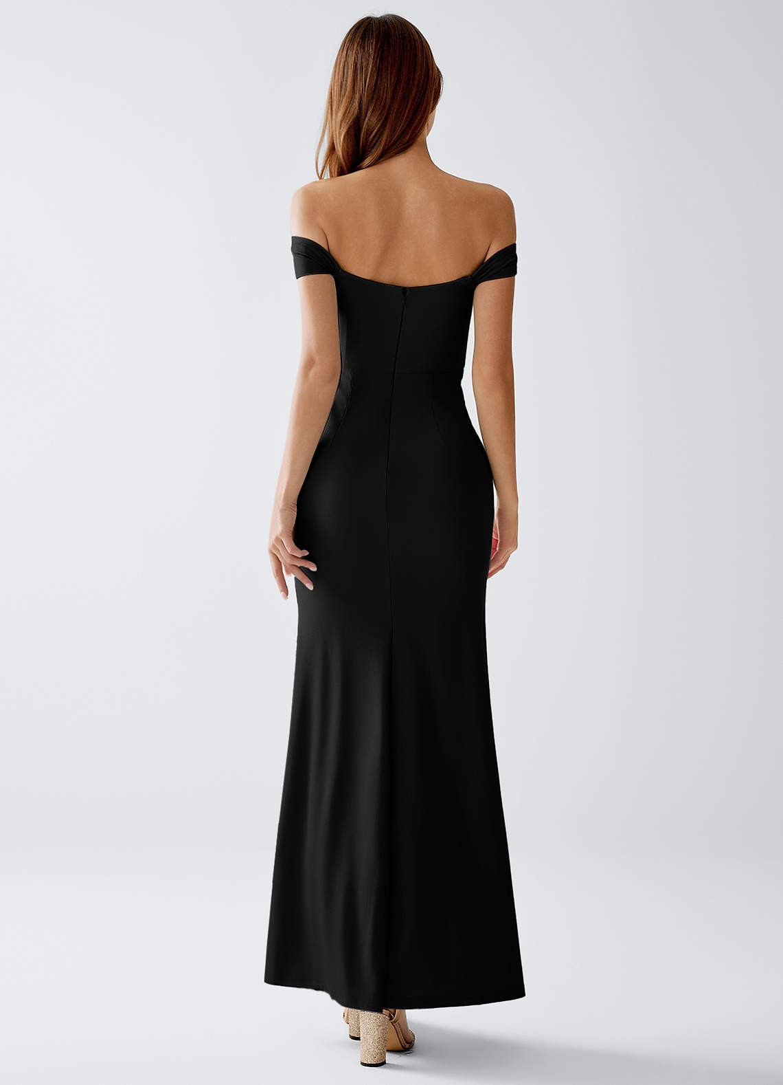 Crala Black Stretch Knit Maxi Dress image1