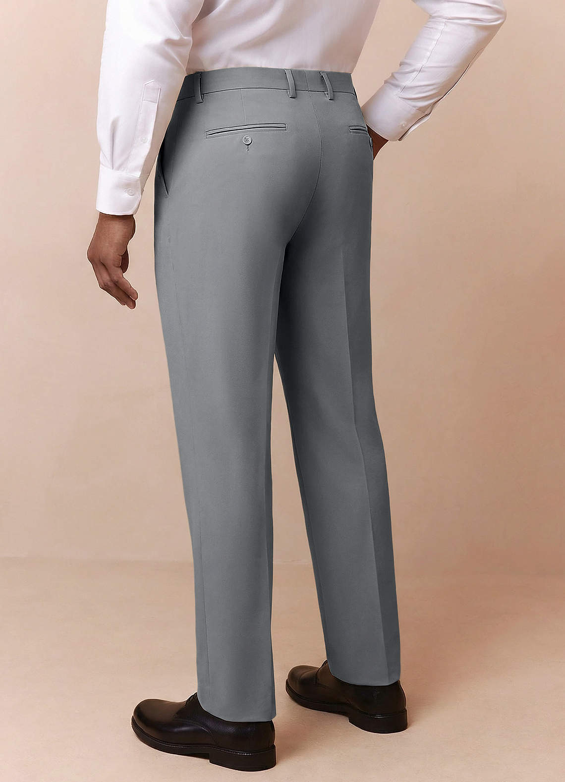 front Owen Grey Lightweight Tailored Dress Pants