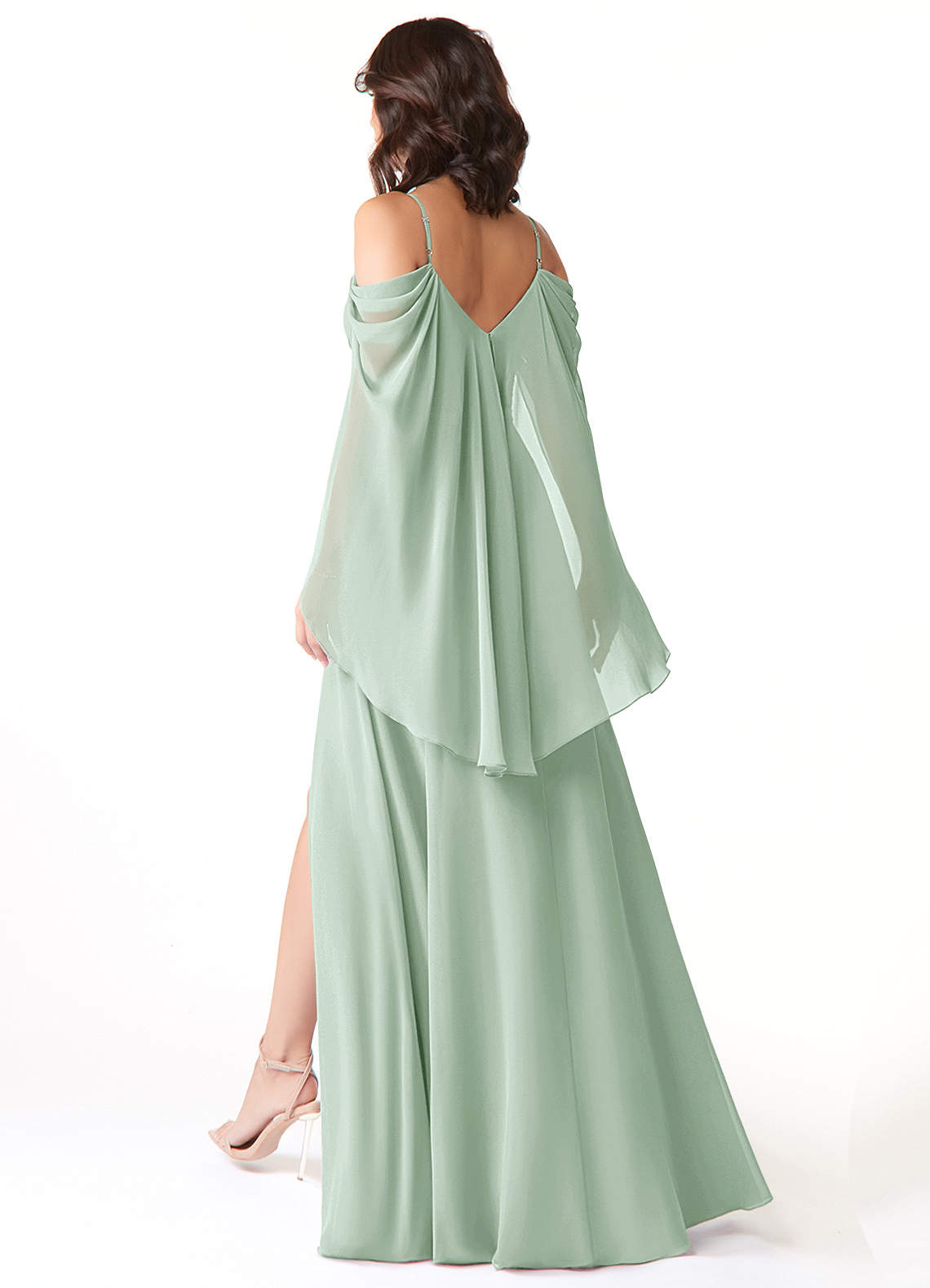 Azazie Cienna Agave Chiffon Bridesmaid Dresses | Azazie Azazie Cienna Agave Chiffon Bridesmaid Dresses | Azazie
