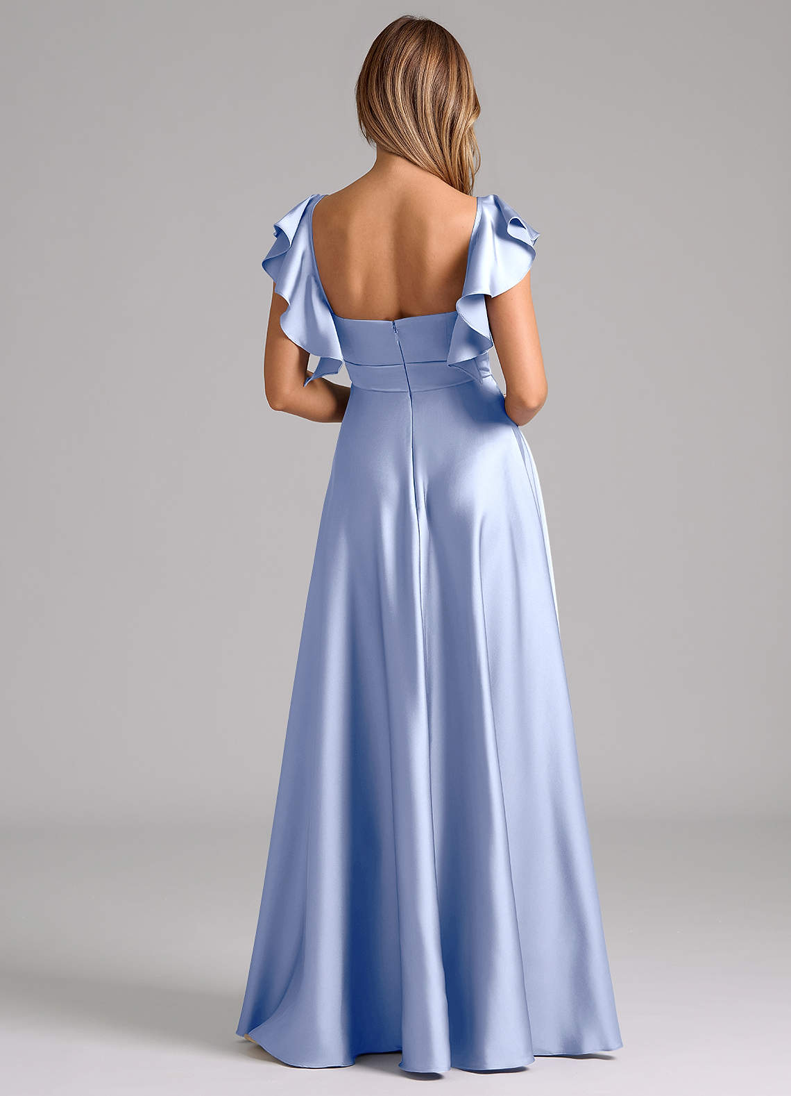 Azazie Leilani Brudtärnklänningar Klä av A-Linje i Stretch Satin Rynkad Is image1