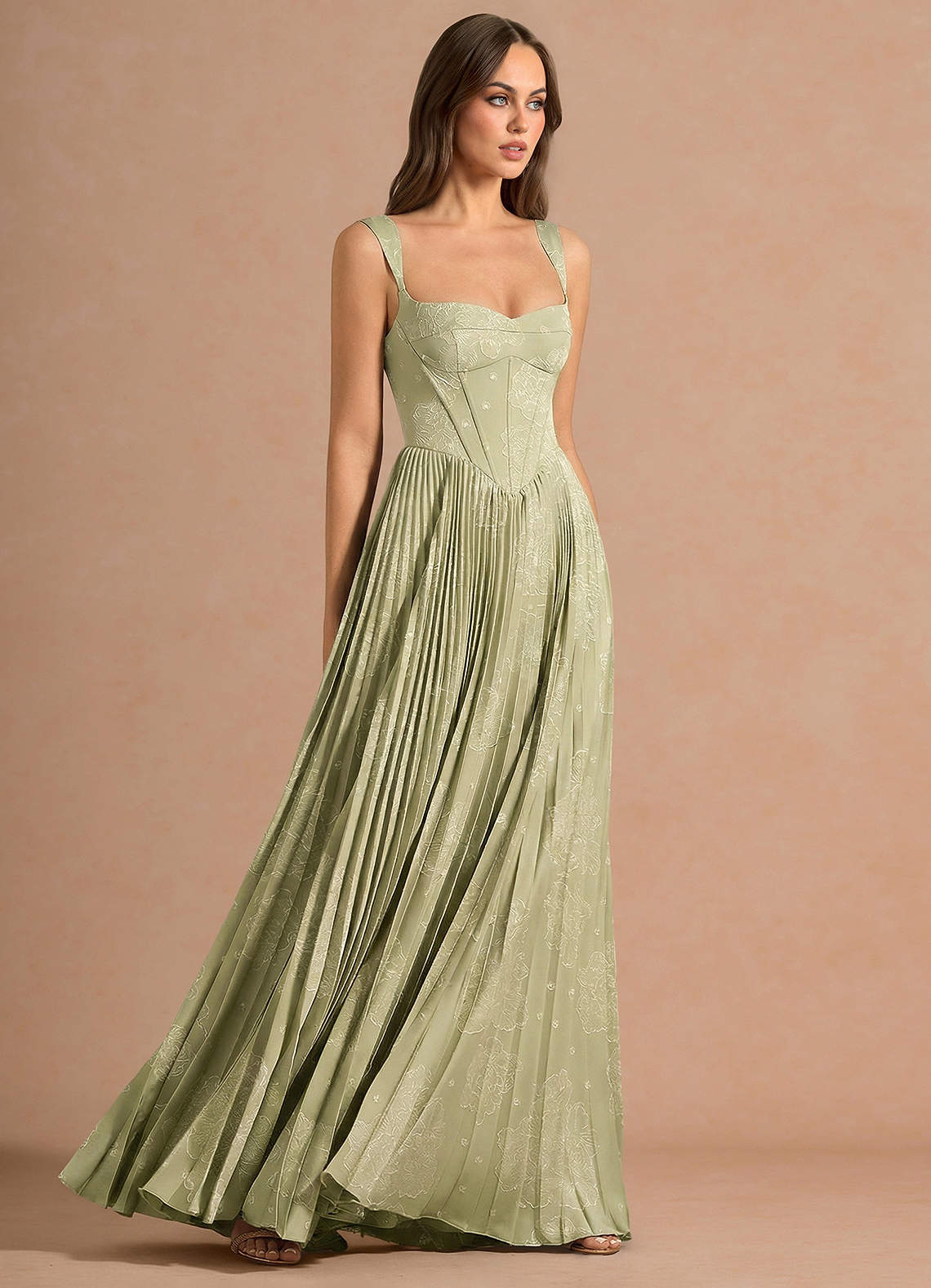 lace chiffon dress Embroidered Lace Deep V-Neck A-line Irregular Bridesmaid Dress