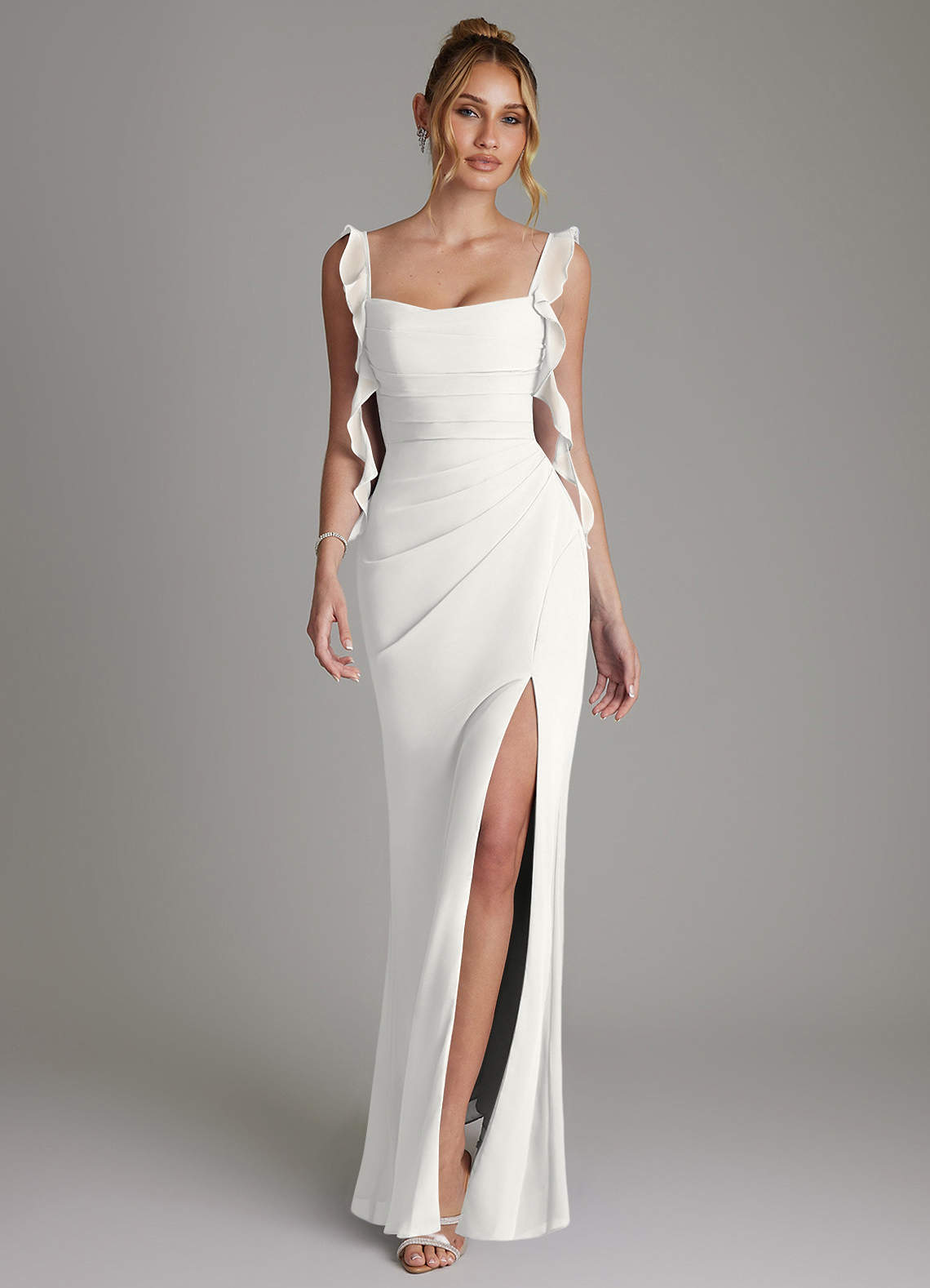 bra for low cut strapless dress U Plunge Backless and look flawless under tag_flat Simple Halter Floor Length color:Pink