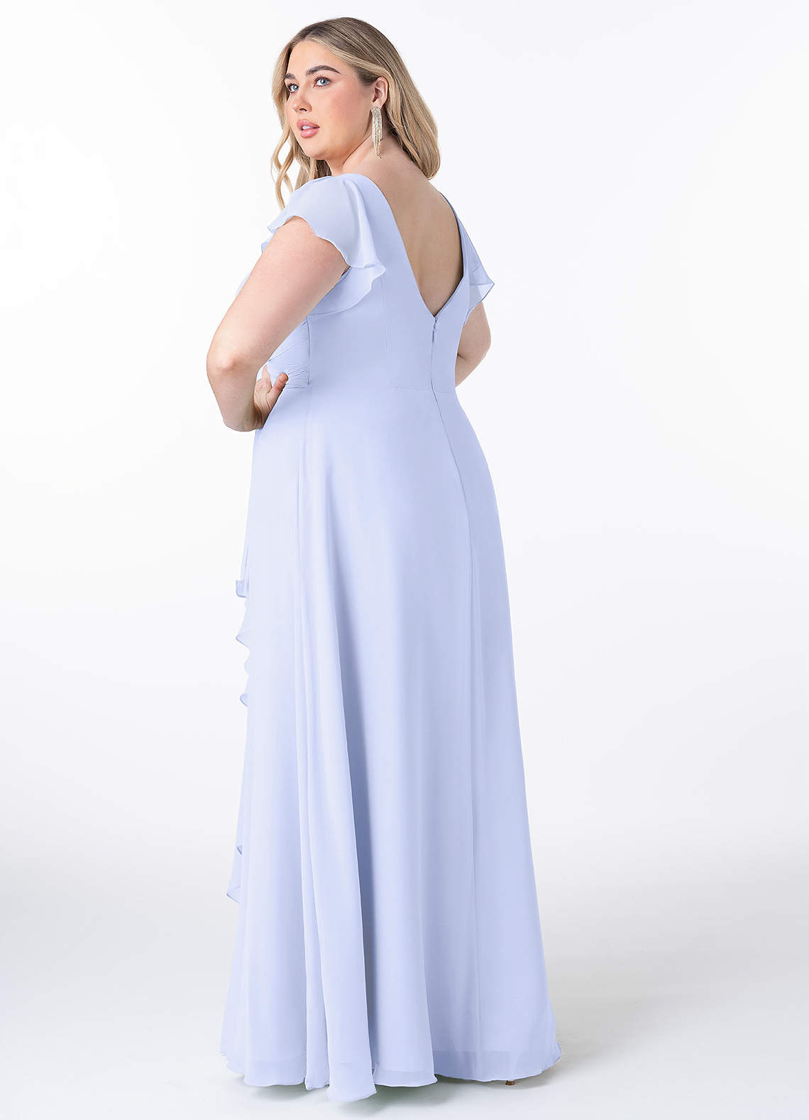 princess polly baby blue dress Plus Size Bridesmaid Dresses|Chiffon & Lace & Satin Plus Size Bridesmaid  Gowns-Dressime – dressime main image 0