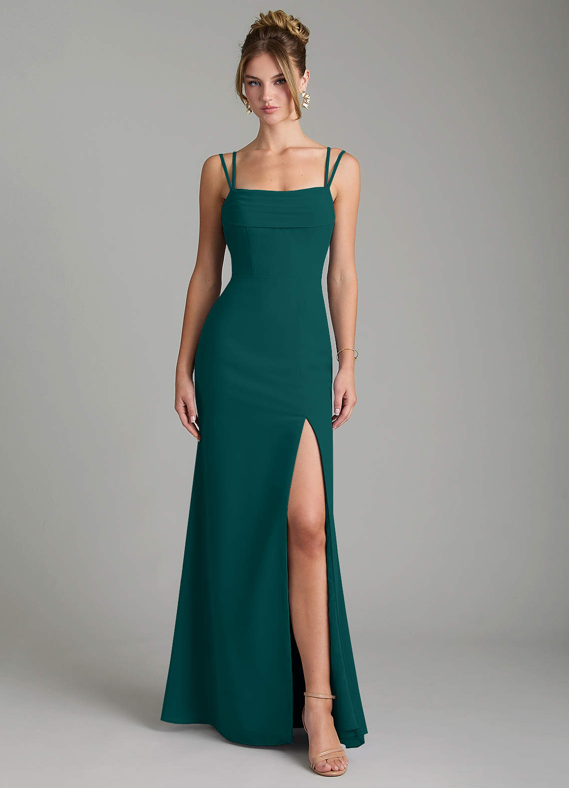 Azazie Egypt Peacock Chiffon Bridesmaid Dresses | Azazie