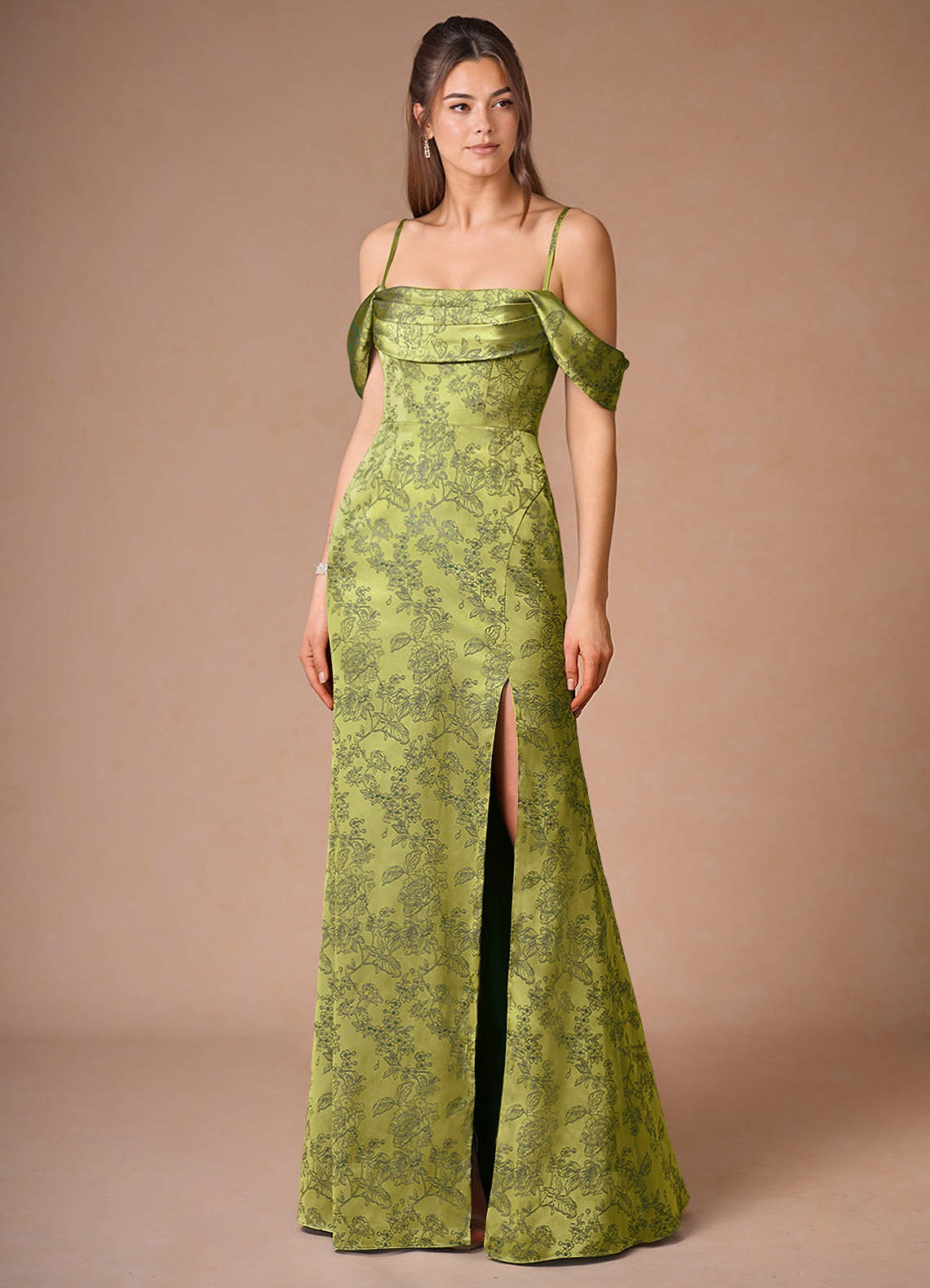 Romilly Moss Navy Off Shoulder Maxi Dress image1