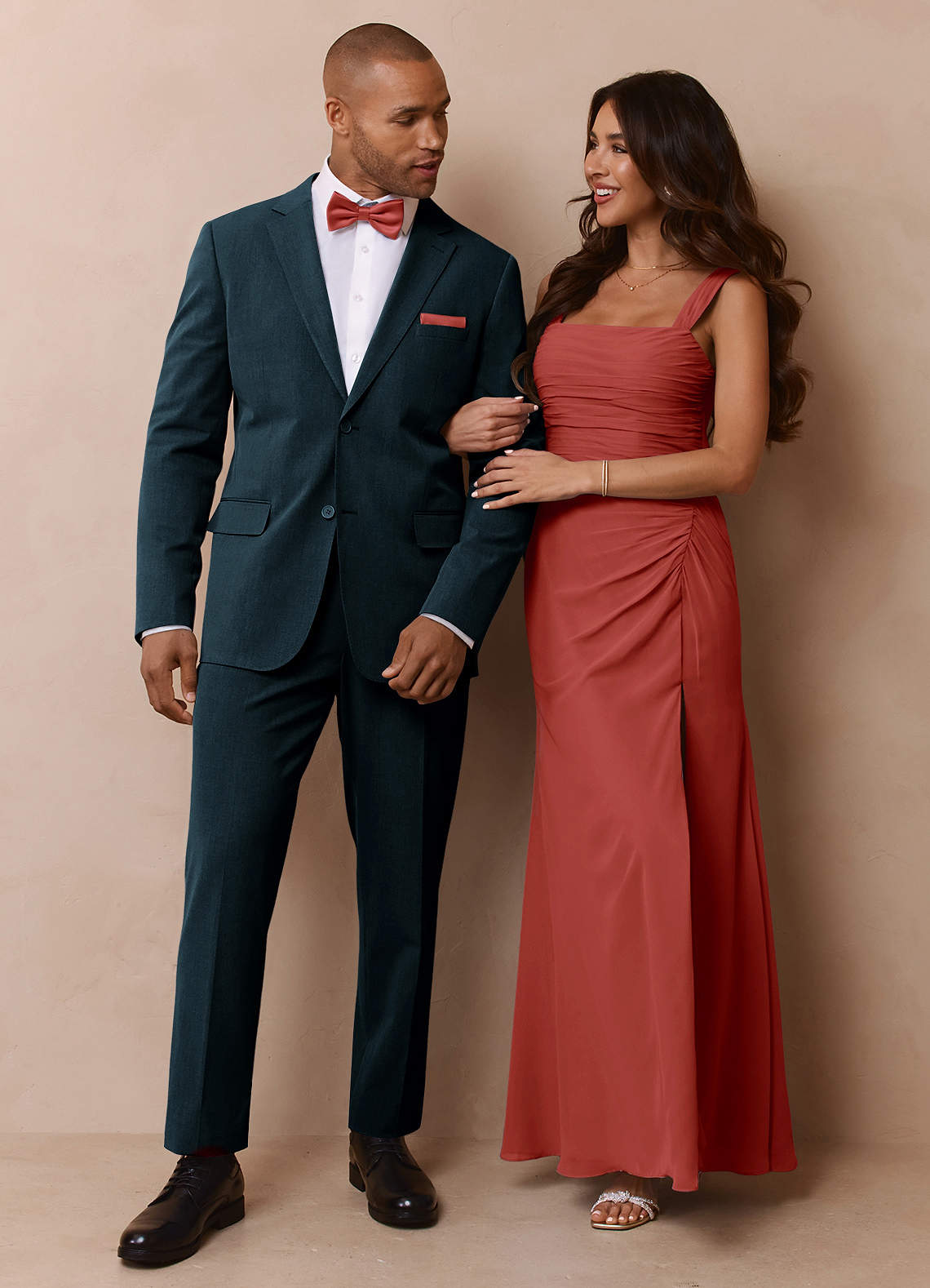front Savile Teal Wool Blend 3-Piece Suit