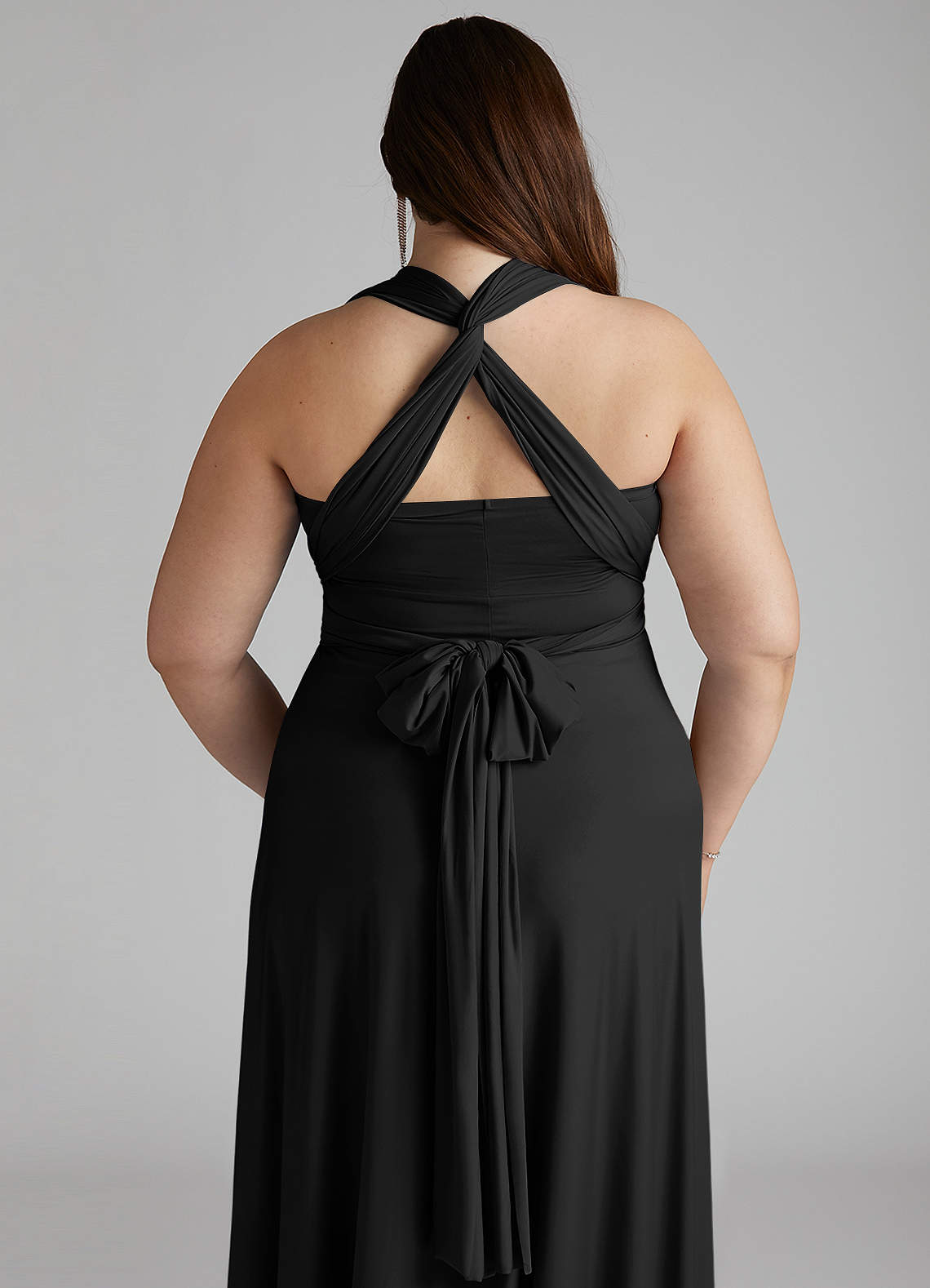 Black Azazie Infinity Jersey Wrap A-Line Dress Bridesmaid Dresses | Azazie