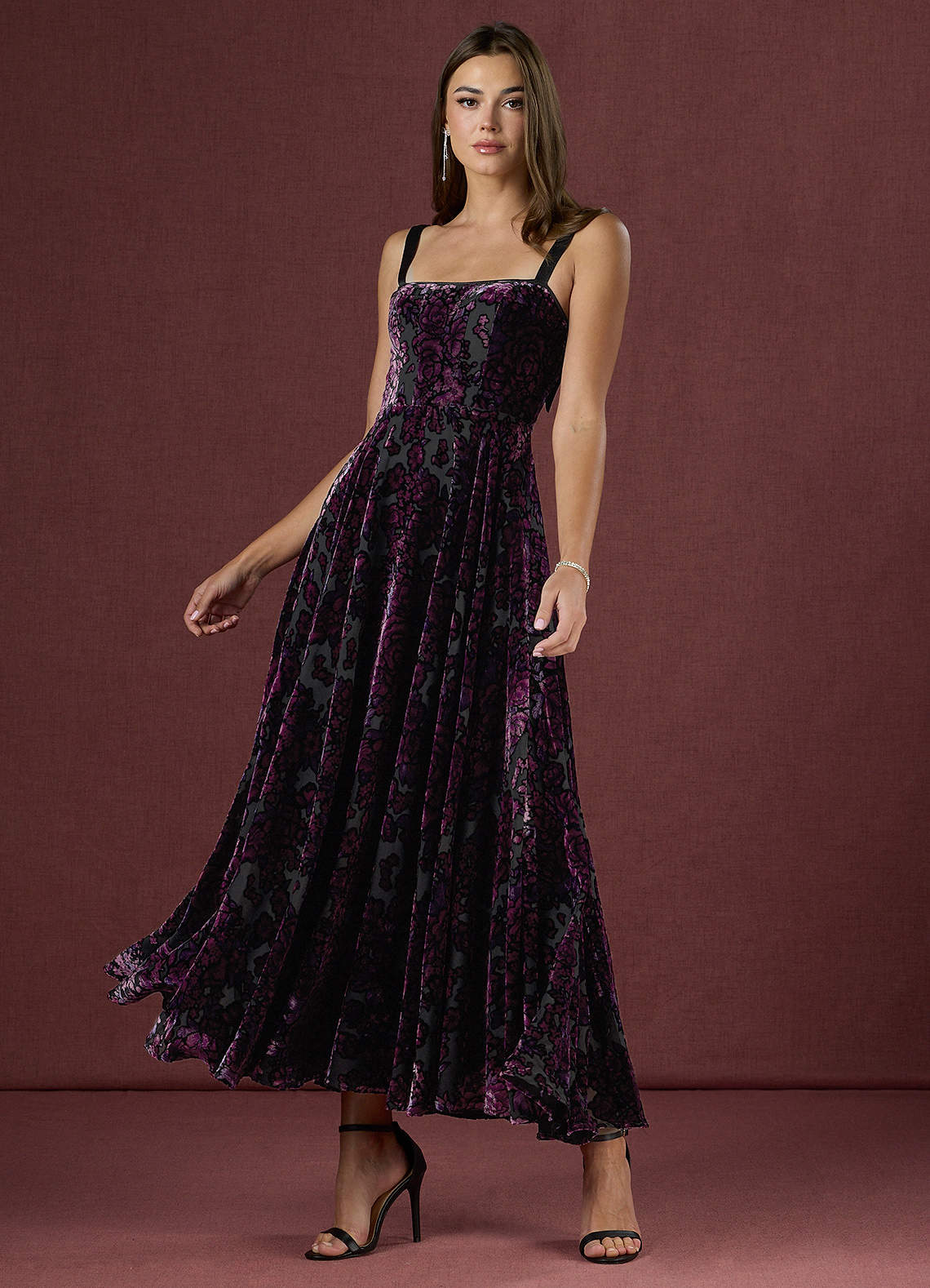 Amethyst Pet Coutureブラックドレス・スカートセット Hester Black Amethyst Maxi Dress | Azazie