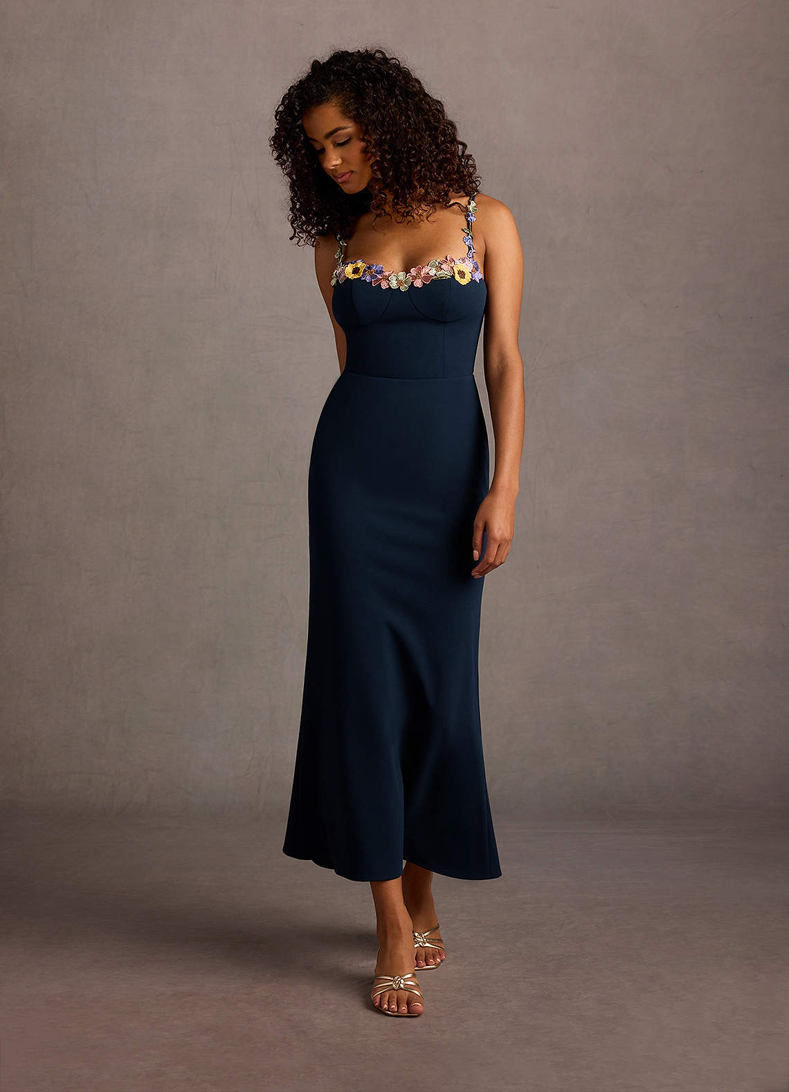 ワンピース Floral Jacquard Camisole Dress - navy ワンピース Floral Jacquard Camisole Dress - navy Floral