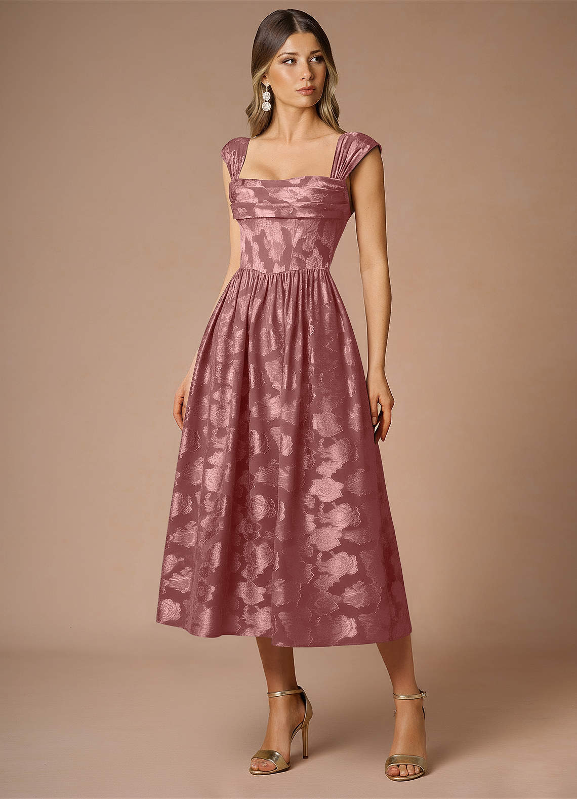 Robe Mi-Longue Roses Millésime Dana image5
