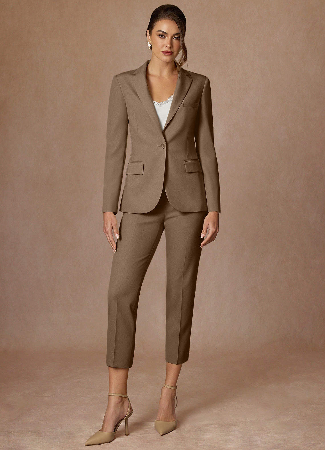 front Kennedy Truffle Refined Weave  Performance Blazer