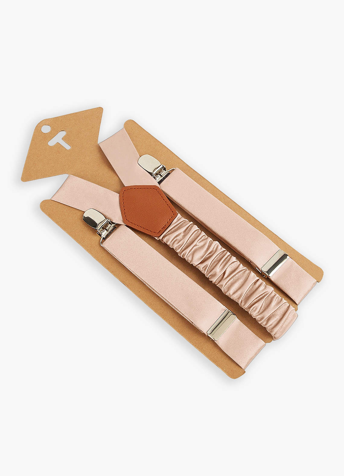 front Boy's Matching Matte Satin Bow Tie & Suspenders Set