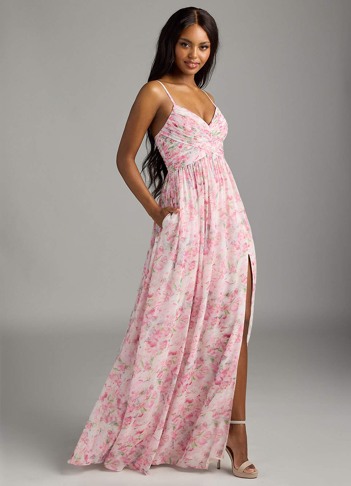 Azazie Alia Abstract Watercolor Floral Bridesmaid Dresses