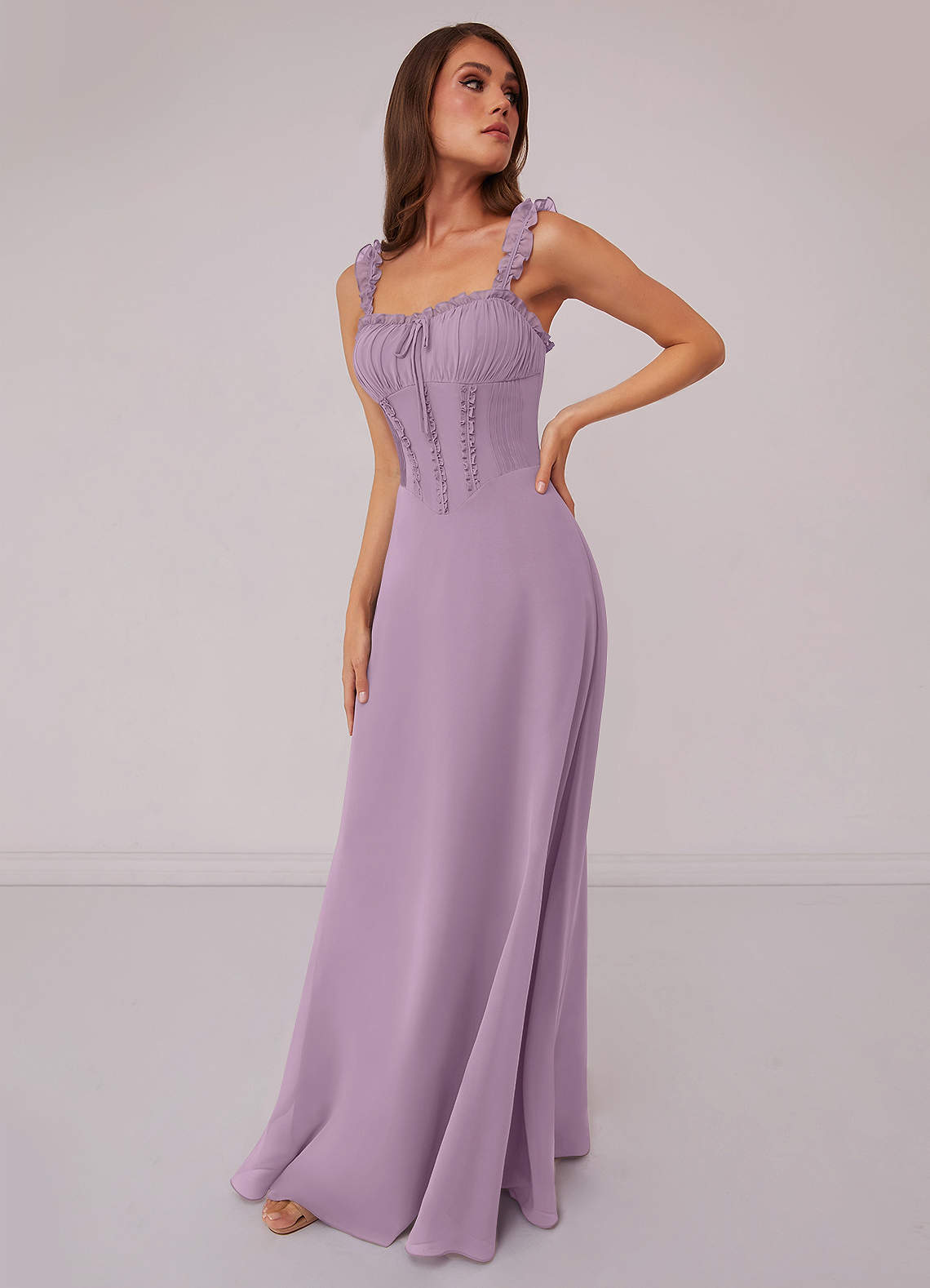 Barbie ♥ Azazie Bridesmaid Dresses Wisteria A-Line Sweetheart Neckline Chiffon Dress image1