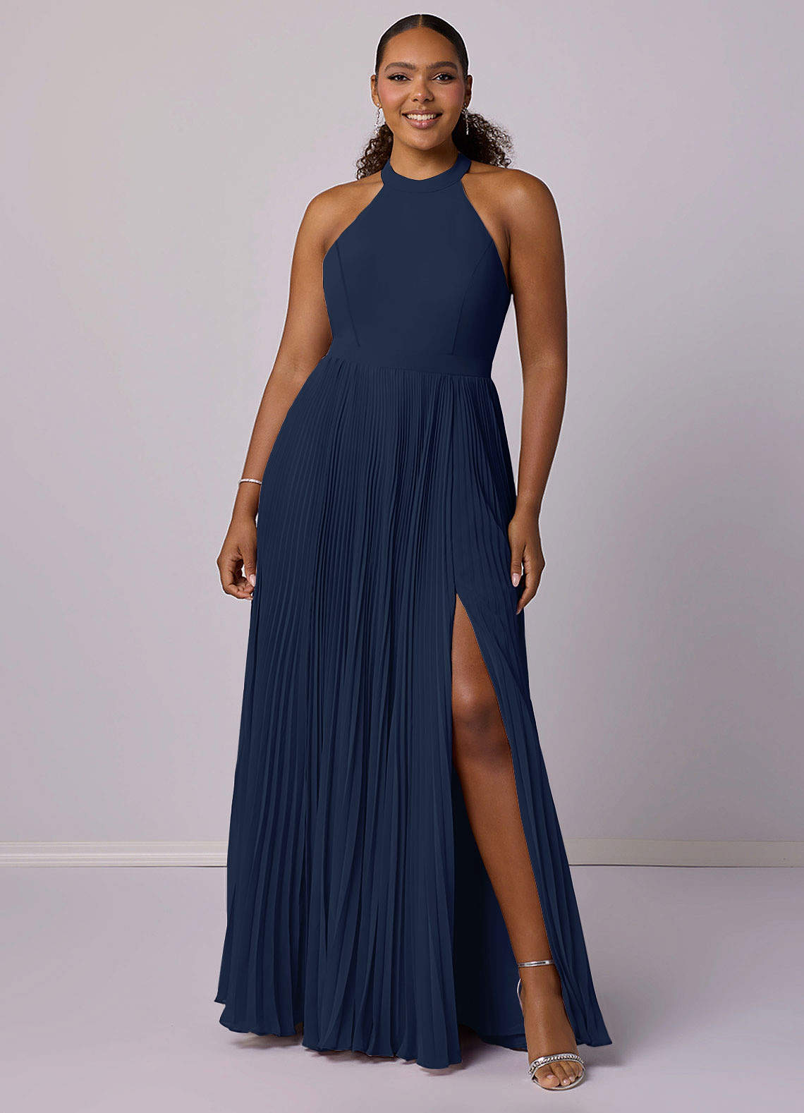 Barbie ♥ Azazie Bridesmaid Dresses A-Line Pleated Chiffon Floor-Length Dress image1
