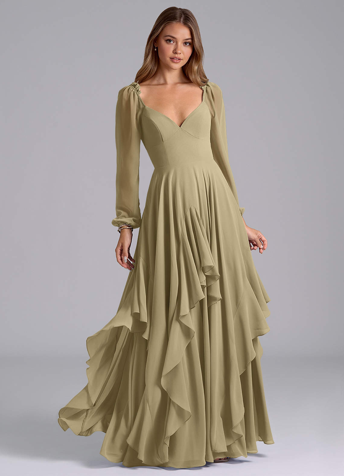 elena moss brown maxi dress Toperth Olive Keyhole Ruched-Cup Open-Back Cutout Maxi Dress Toperth