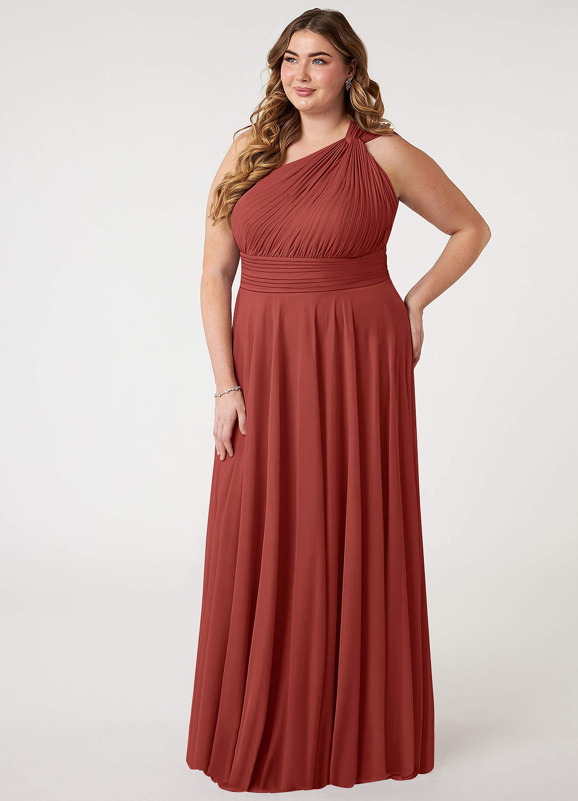 Terracotta Azazie Charlize Bridesmaid Dresses Azazie