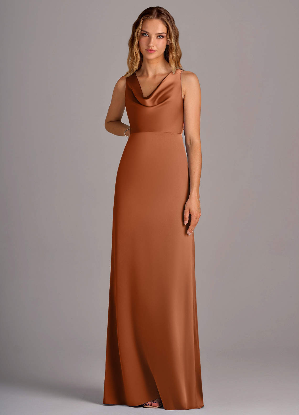 copper formal dress Azazie Maive