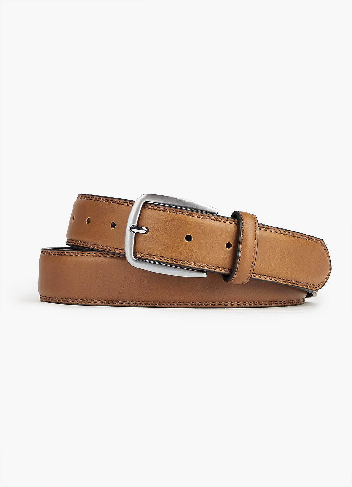 front Men's Classic Leather Belt