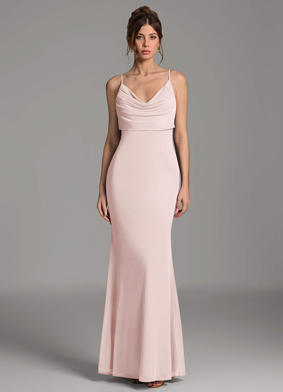 mesh bridesmaid dresses Azazie Zari Jules - Silk Long DR4526 Wine the Amora features a Size:24