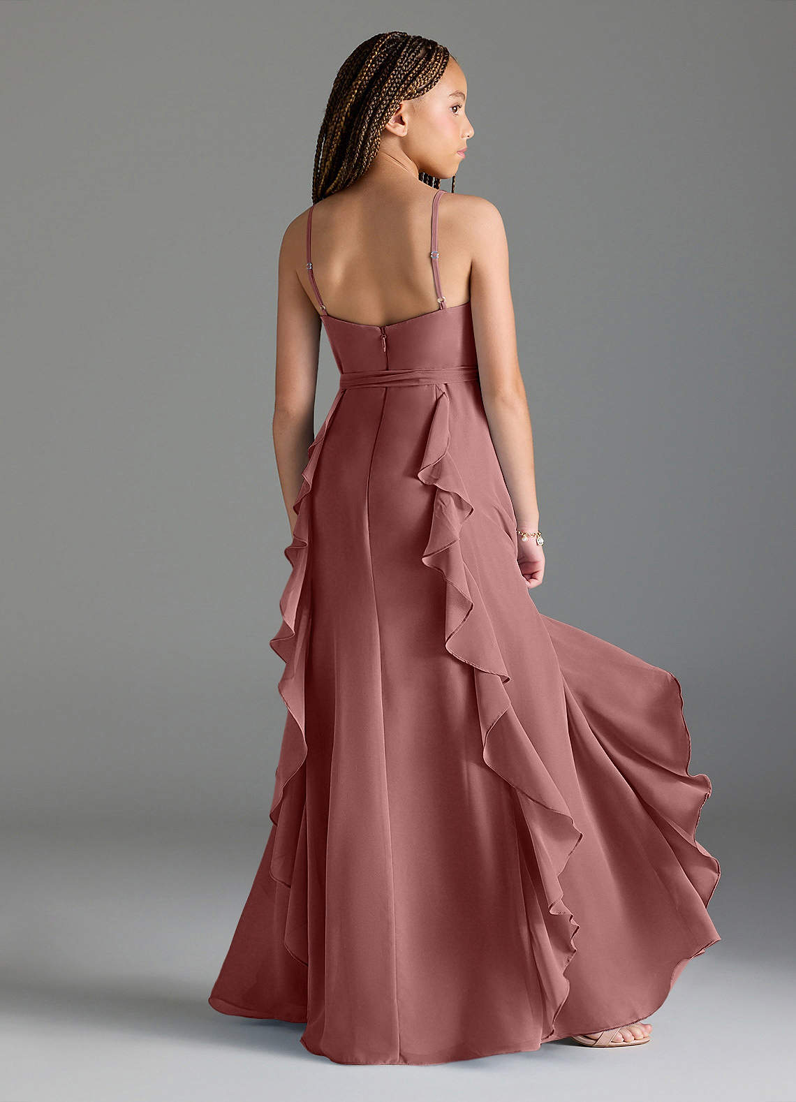desert rose junior bridesmaid dresses Juniors Rory Satin Dress