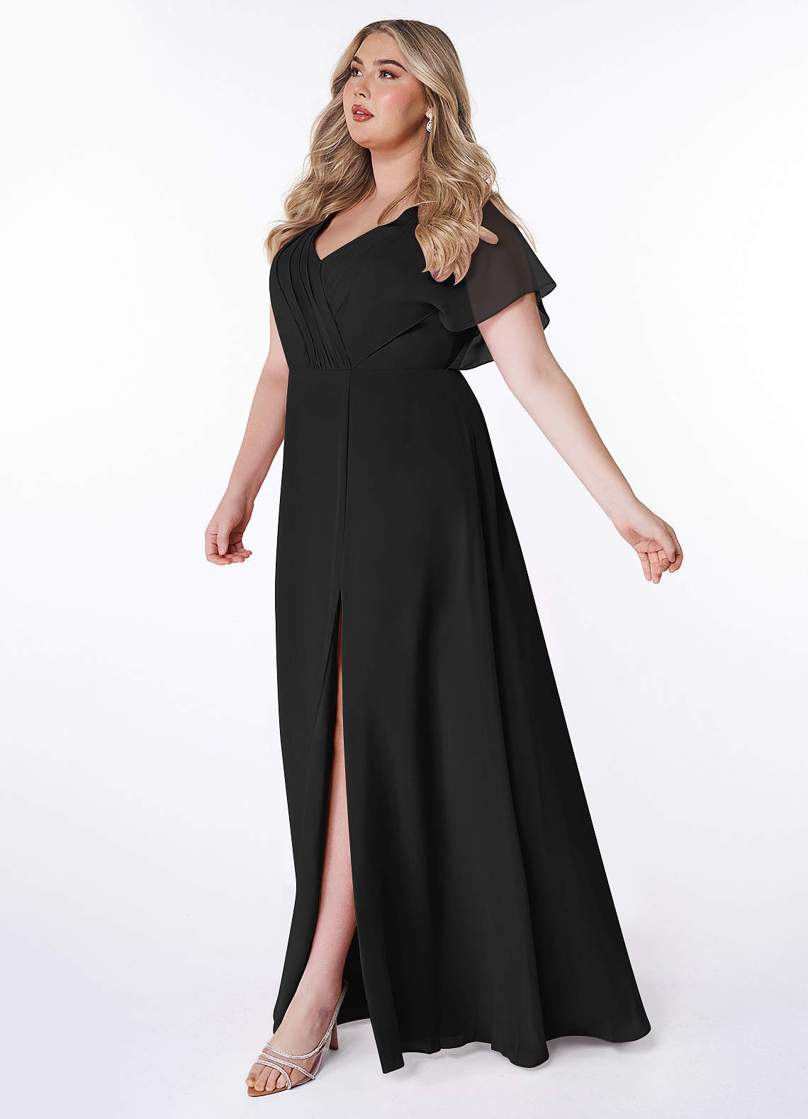 azazie pleated bridesmaid dress Azazie Leonis