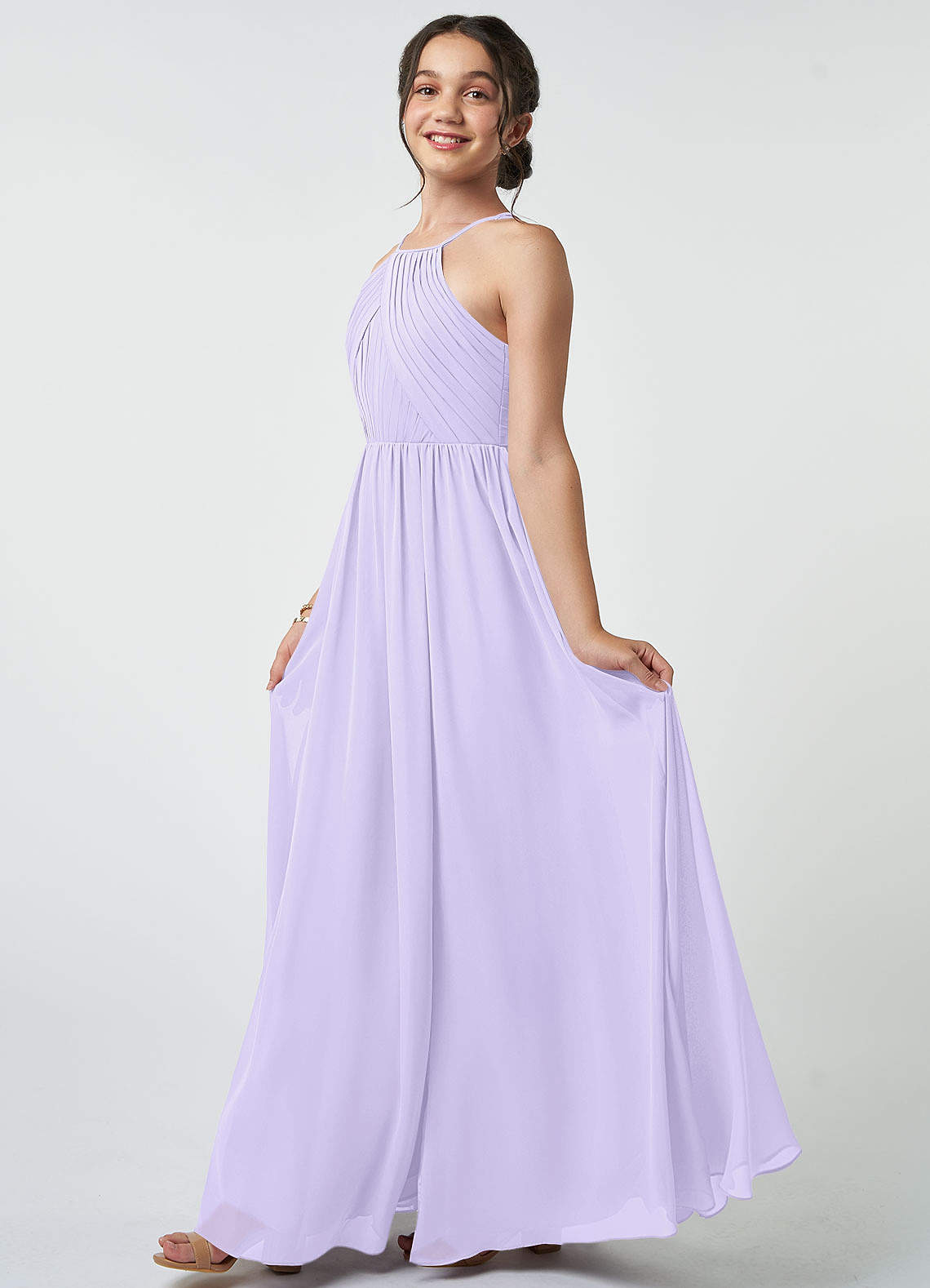 Lilac Azazie Leighton Junior Junior Bridesmaid Dresses | Azazie