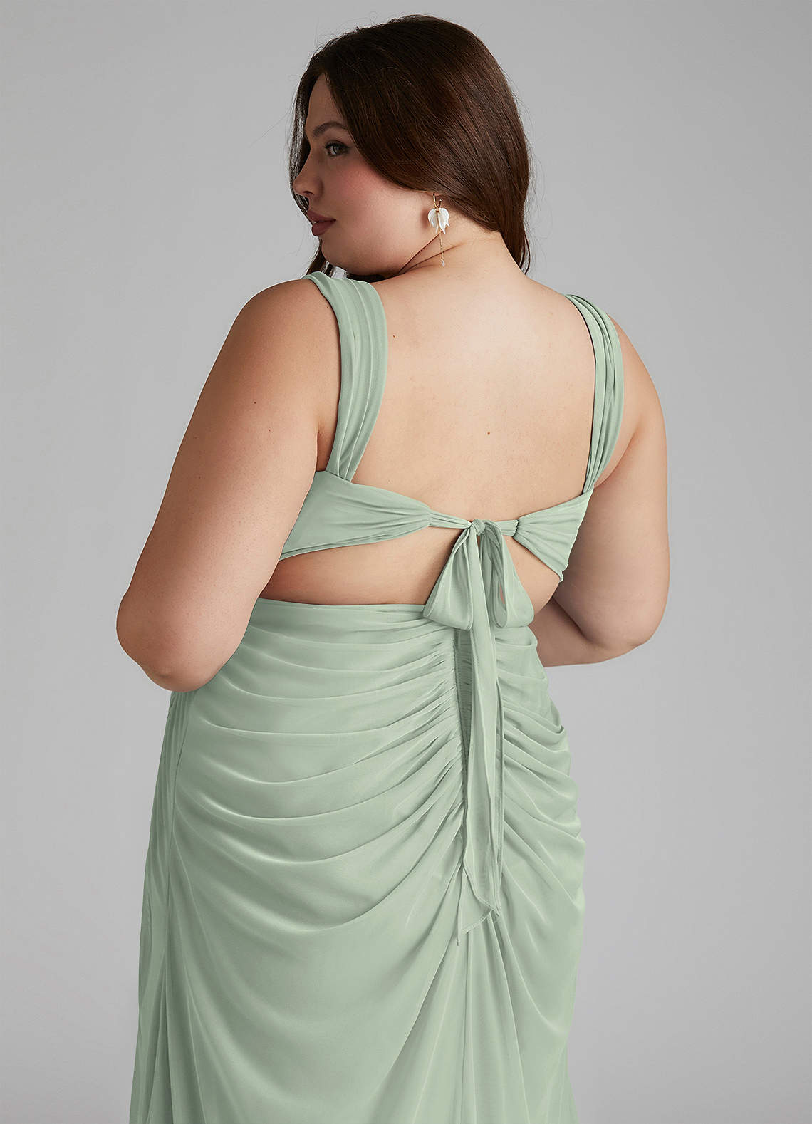 Azazie Jesaphine Suknie dla druhen Osłona Ukłon Siatka Do ziemi Sukienka image6