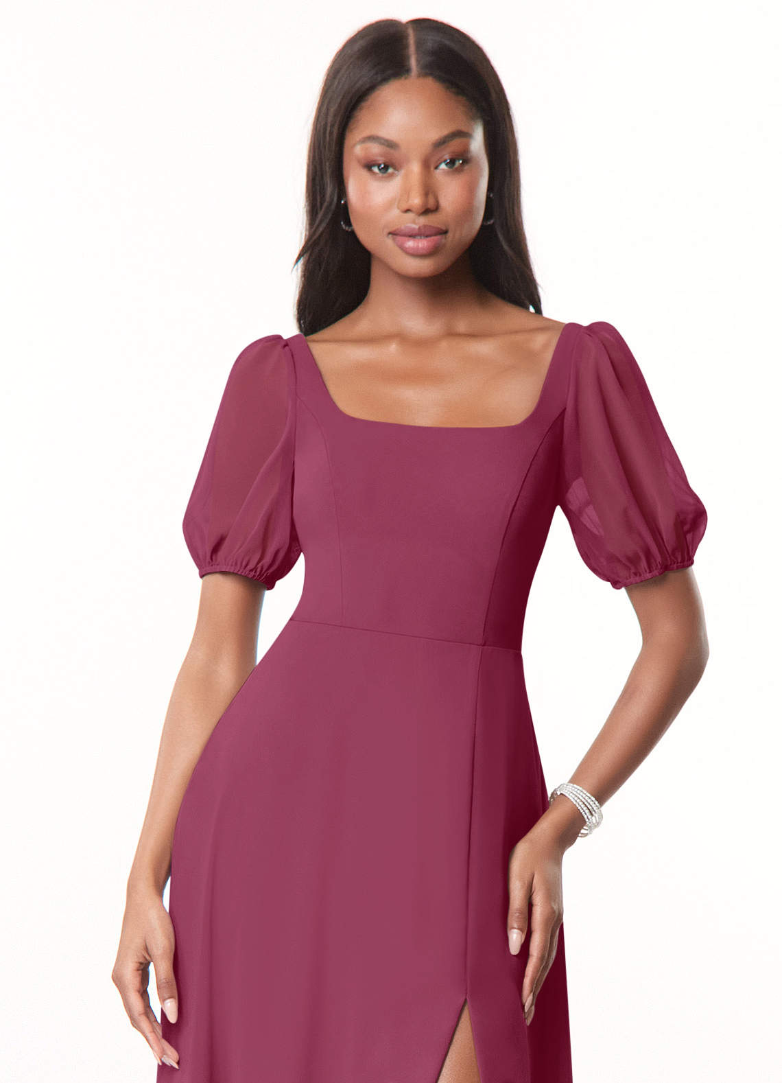 azazie mulberry bridesmaid dresses Azazie A-Line Square Neck Floor-Length Stretch Satin Bridesmaid Dresses