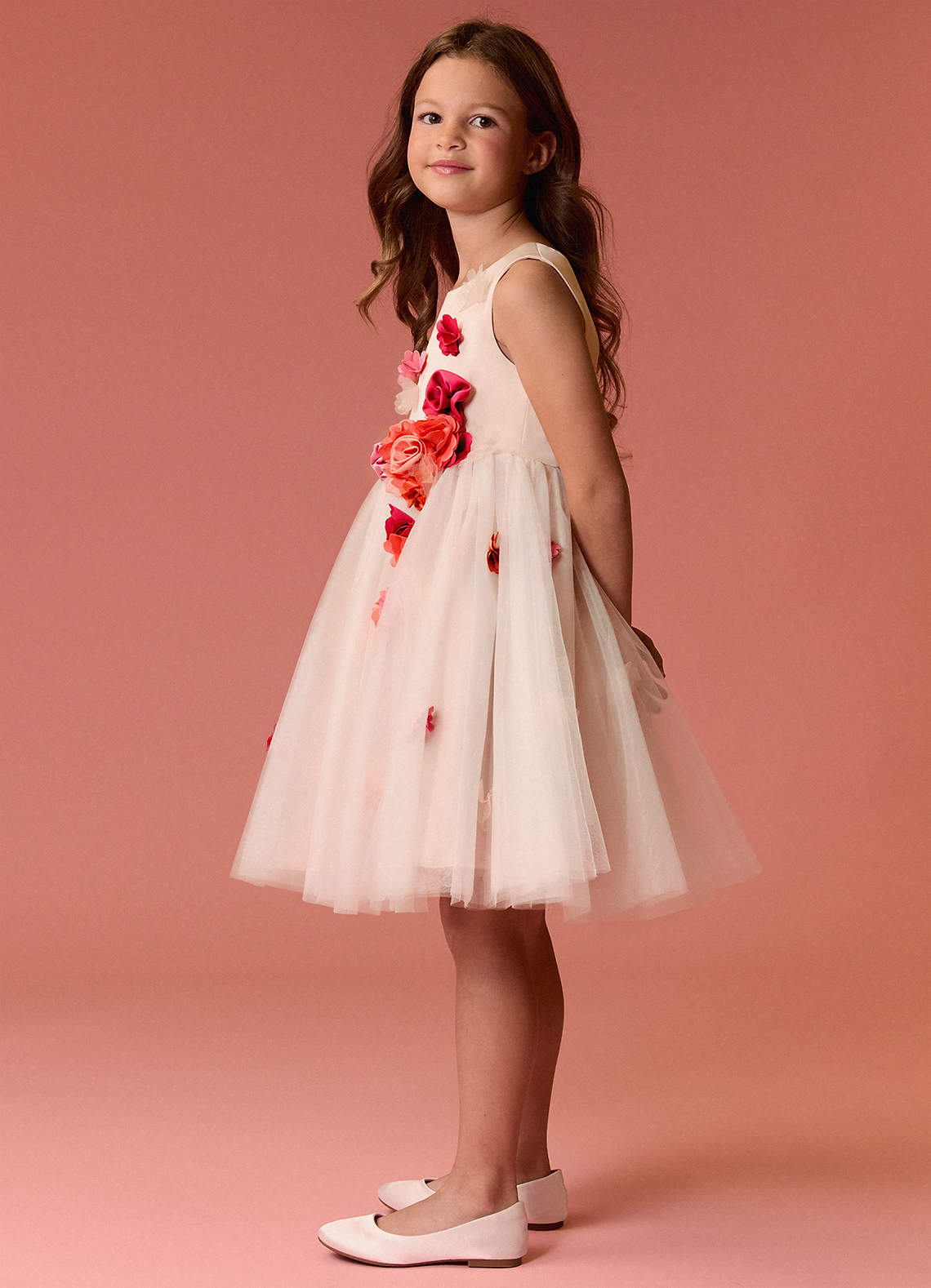 Barbie ♥ Azazie Flower Girl Dresses Floral Satin and Tulle A-line Dress image5