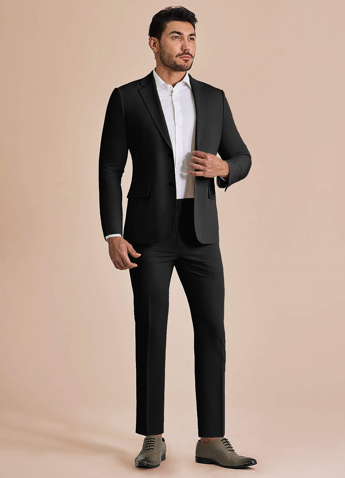 front William Black Comfort Blend Suit