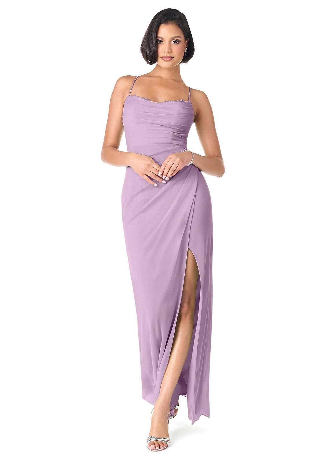 azazie mesh dress Azazie Charlize