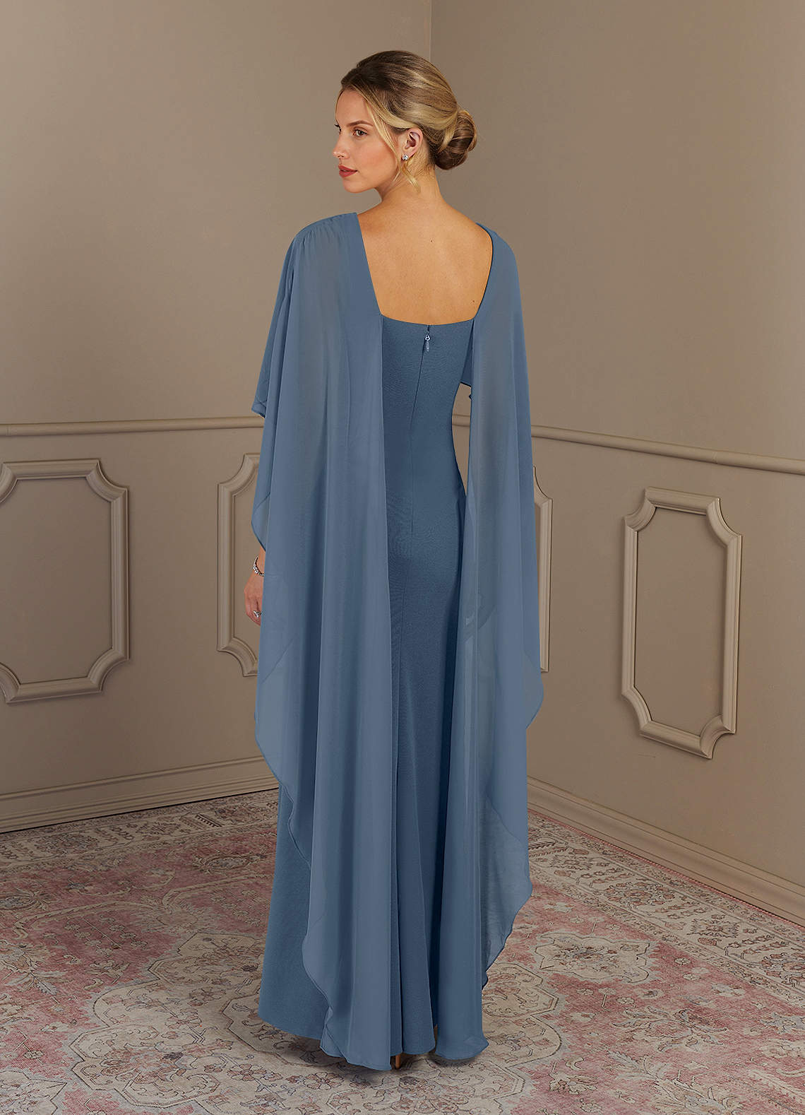Azazie Dion Mother of the Bride Dresses Twilight Sheath Scoop Stretch Crepe Dress image1