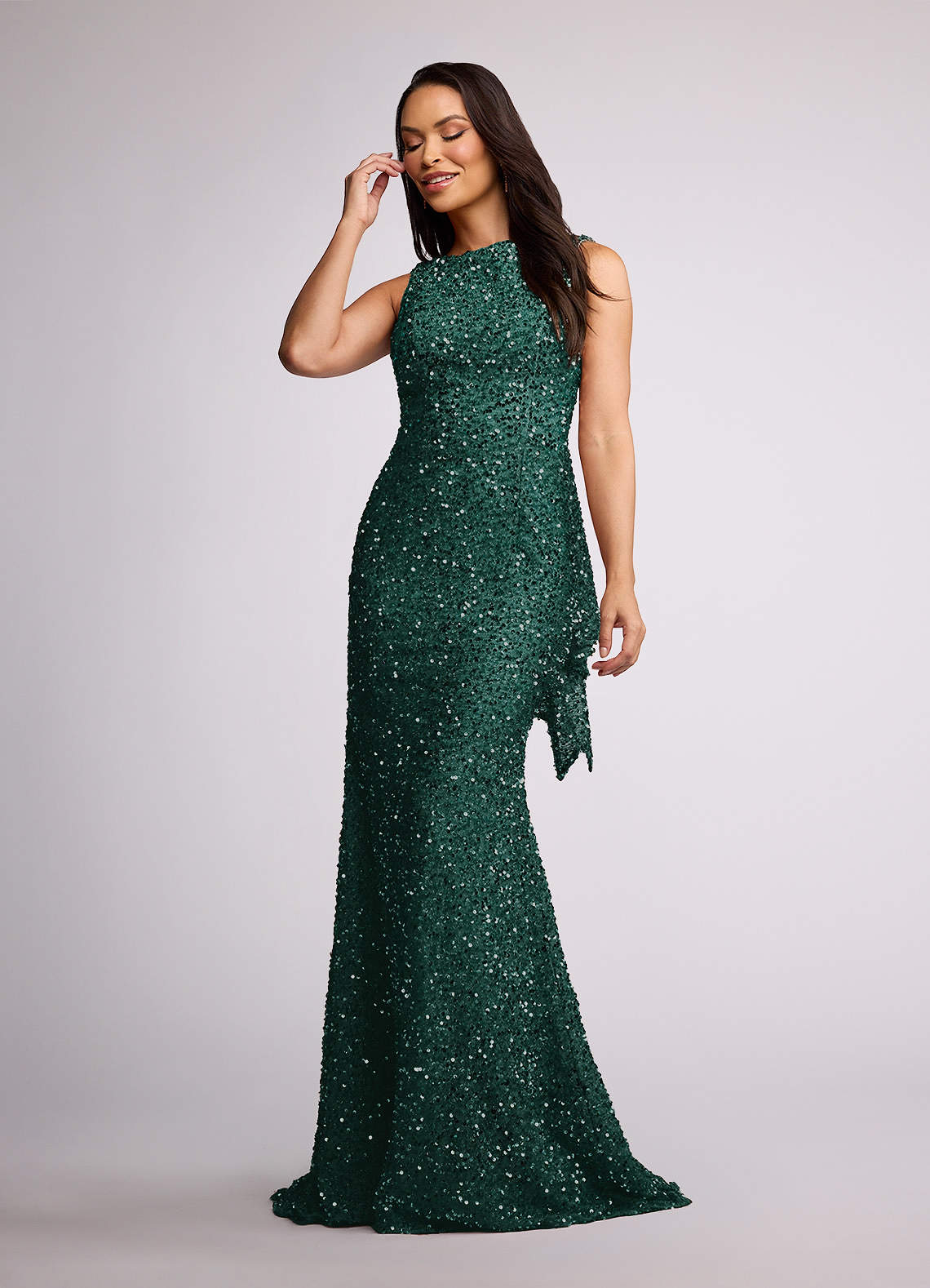 Upstudio Globe Mother of the Bride Dresses Pine Mermaid Ruched Sequins Dress image1