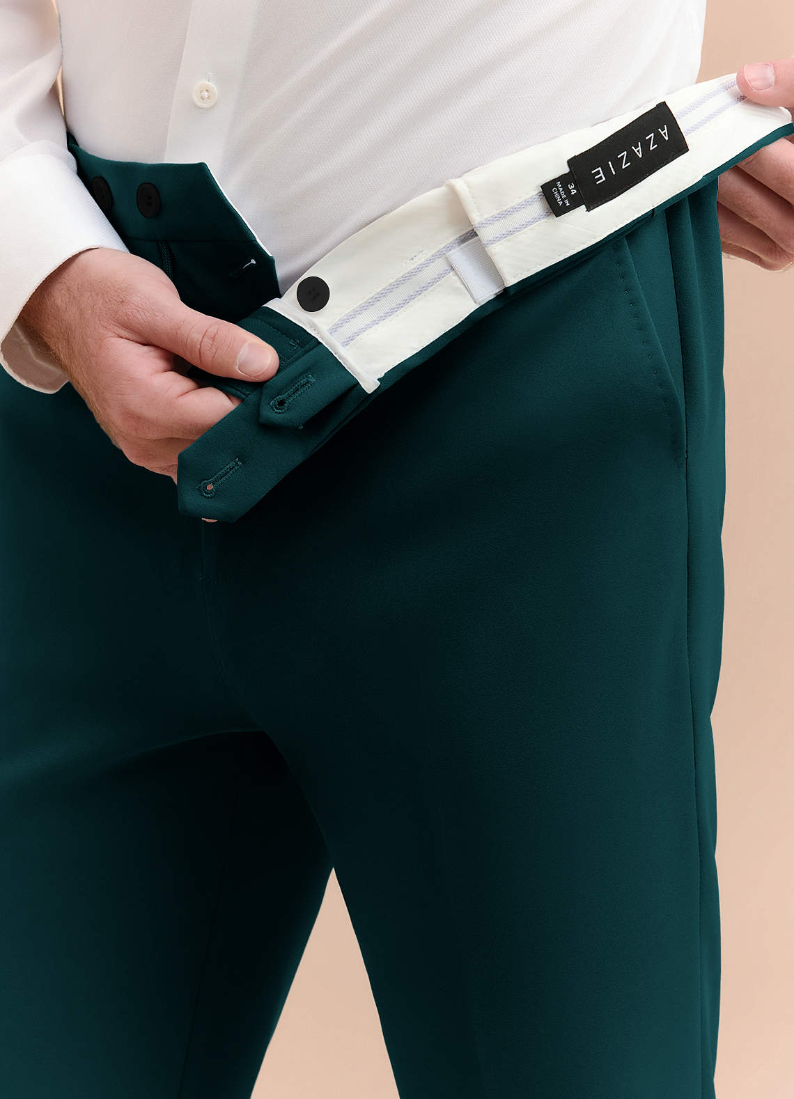 front James Pine Structured Stretch Dress Pants