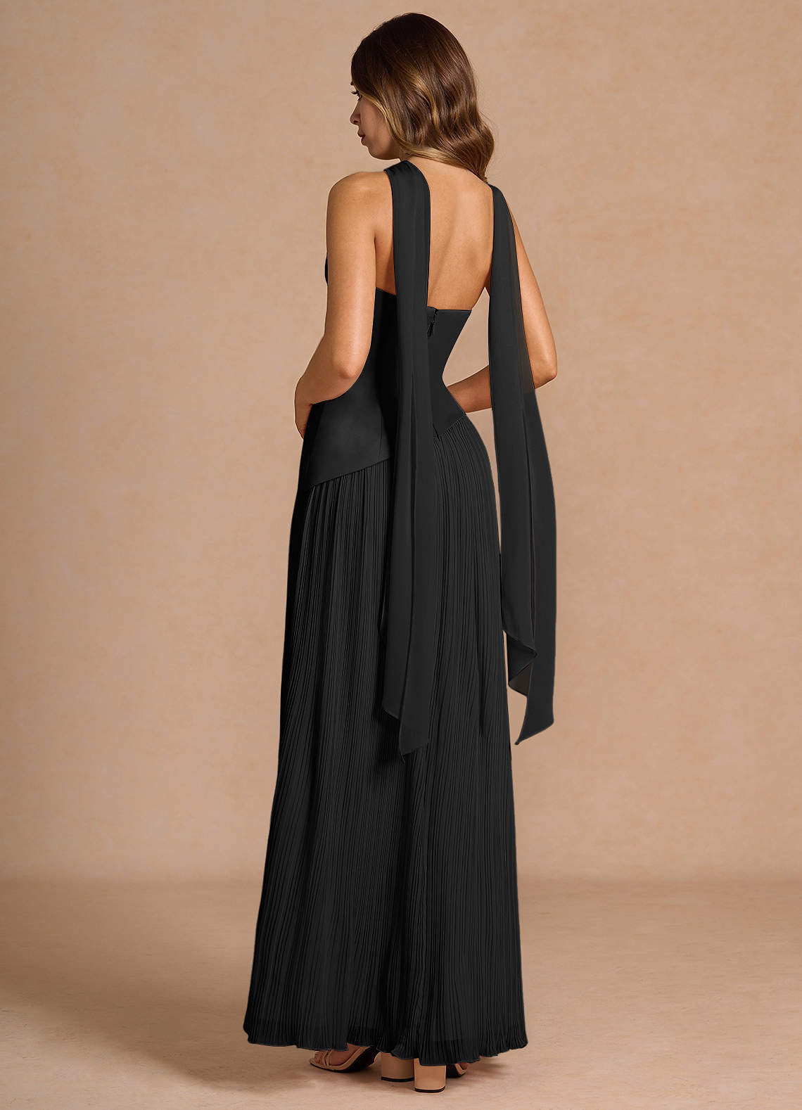 fitted lace wedding dress Lanai Maxi Dress | Black | Womens main image 1