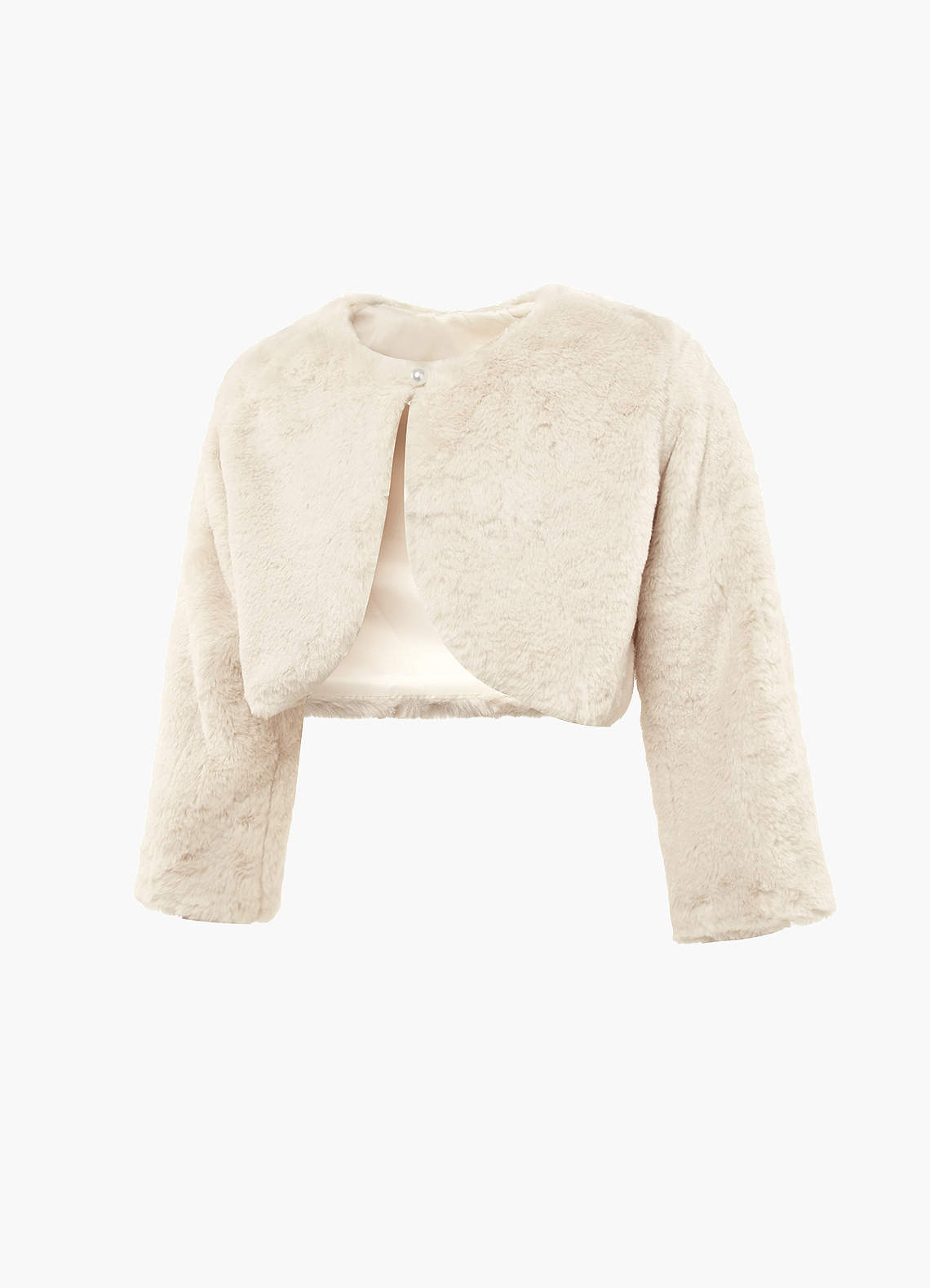 front Veste en fausse fourrure pour demoiselle d'honneur