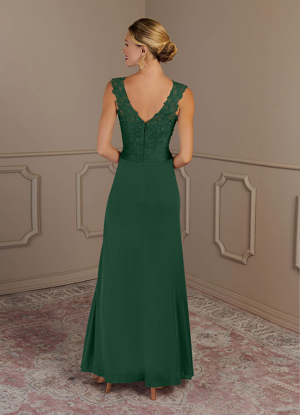 mother of the bride dress green
