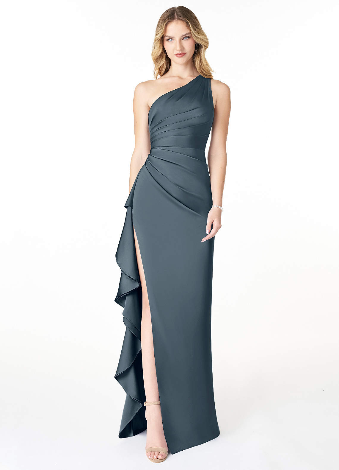 Azazie Latrice Twilight Stretch Satin Bridesmaid Dresses | Azazie Azazie Latrice Twilight Stretch Satin Bridesmaid Dresses | Azazie